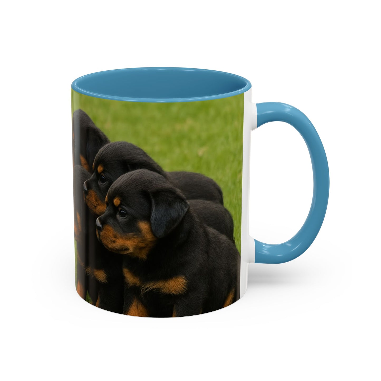 Rottweiler puppies Accent Coffee Mug - Perfect Gift for Dog Lovers