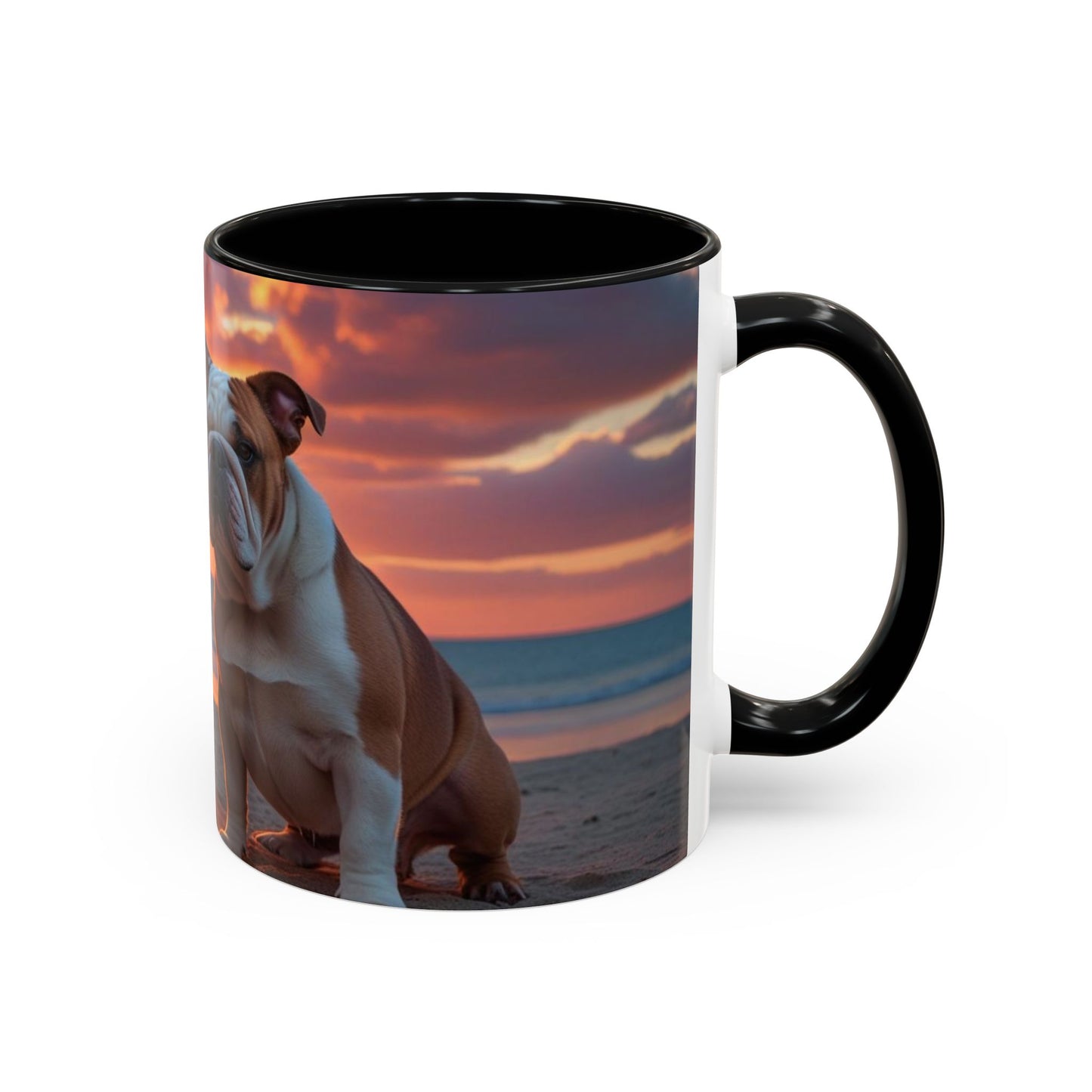 Bulldog Love Accent Coffee Mug - Perfect Gift for Dog Lovers