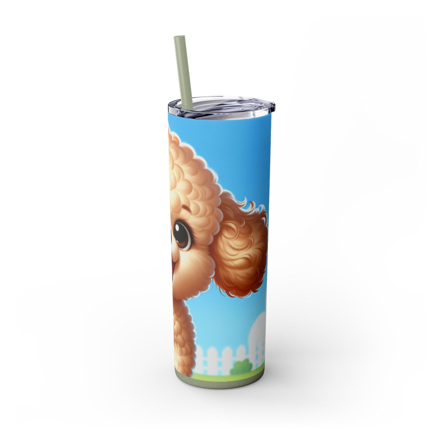 Miniature Poodle Tumbler with Straw, 20oz