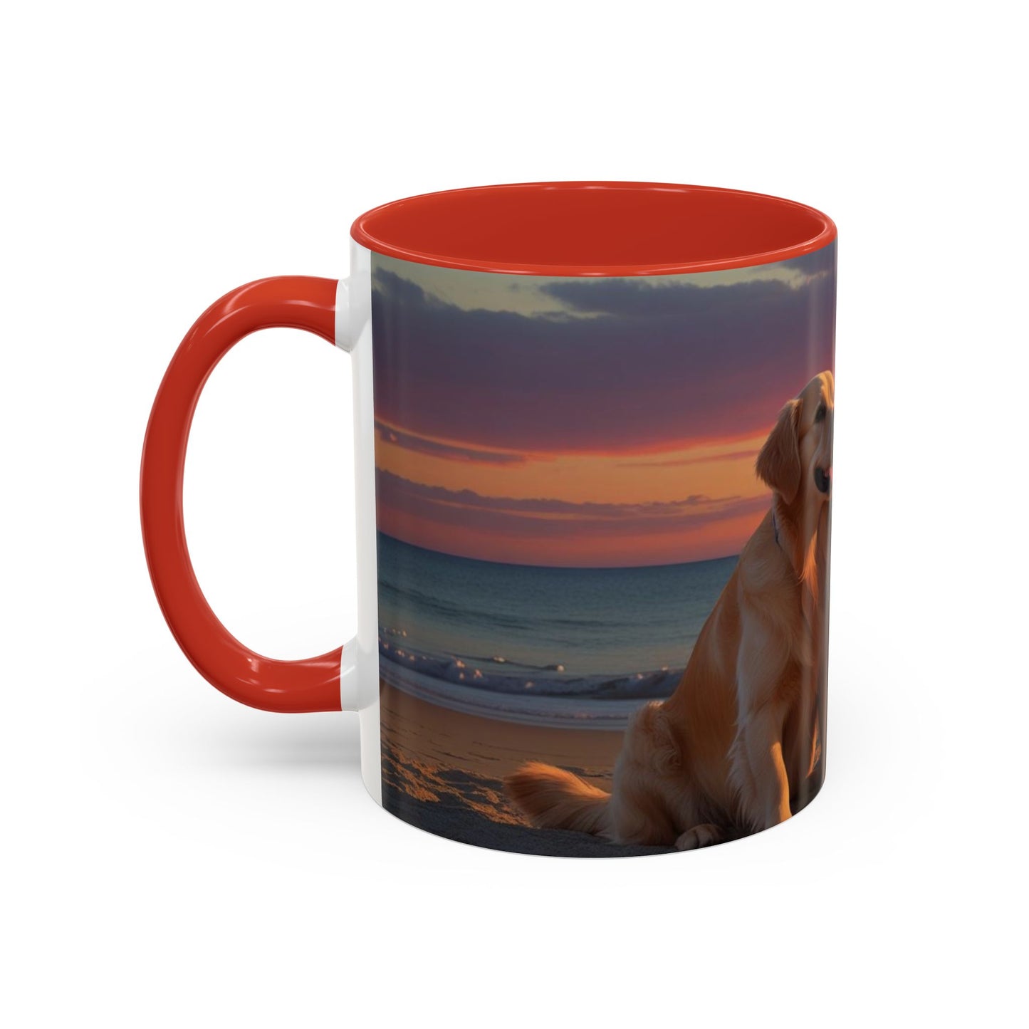 Golden Retriever Love Accent Coffee Mug - Perfect Gift for Dog Lovers