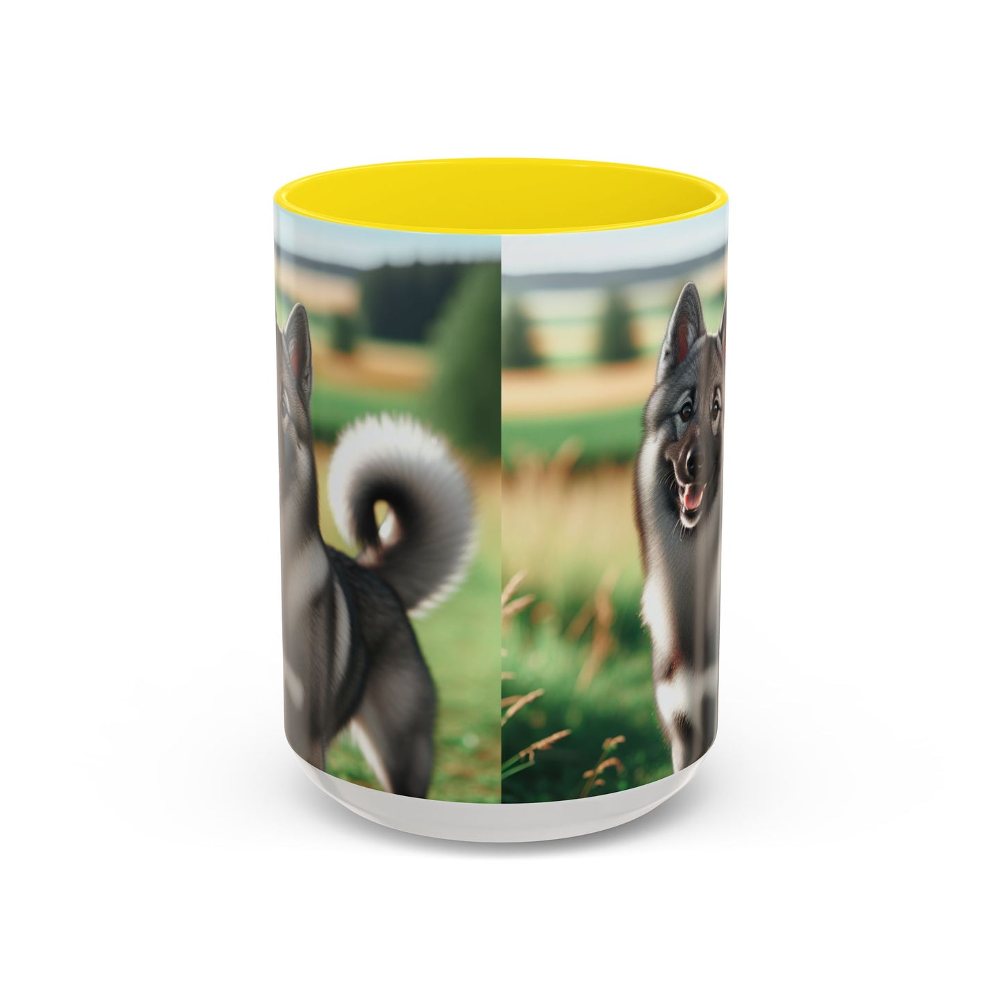 Norwegian Elkhound Accent Coffee Mug - Perfect Gift for Dog Lovers