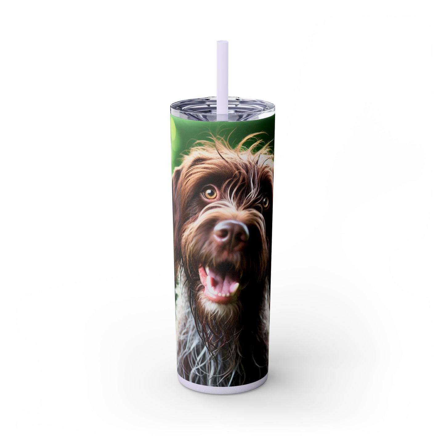 German Wirehaired Pointer Tumbler with Straw, 20oz
