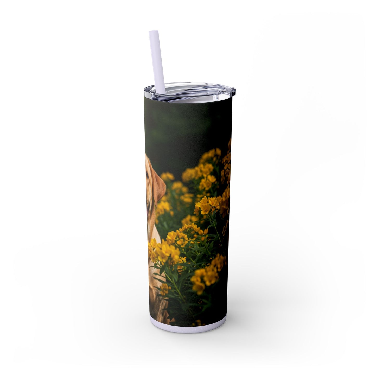 Labrador Retriever Skinny Tumbler with Straw, 20oz