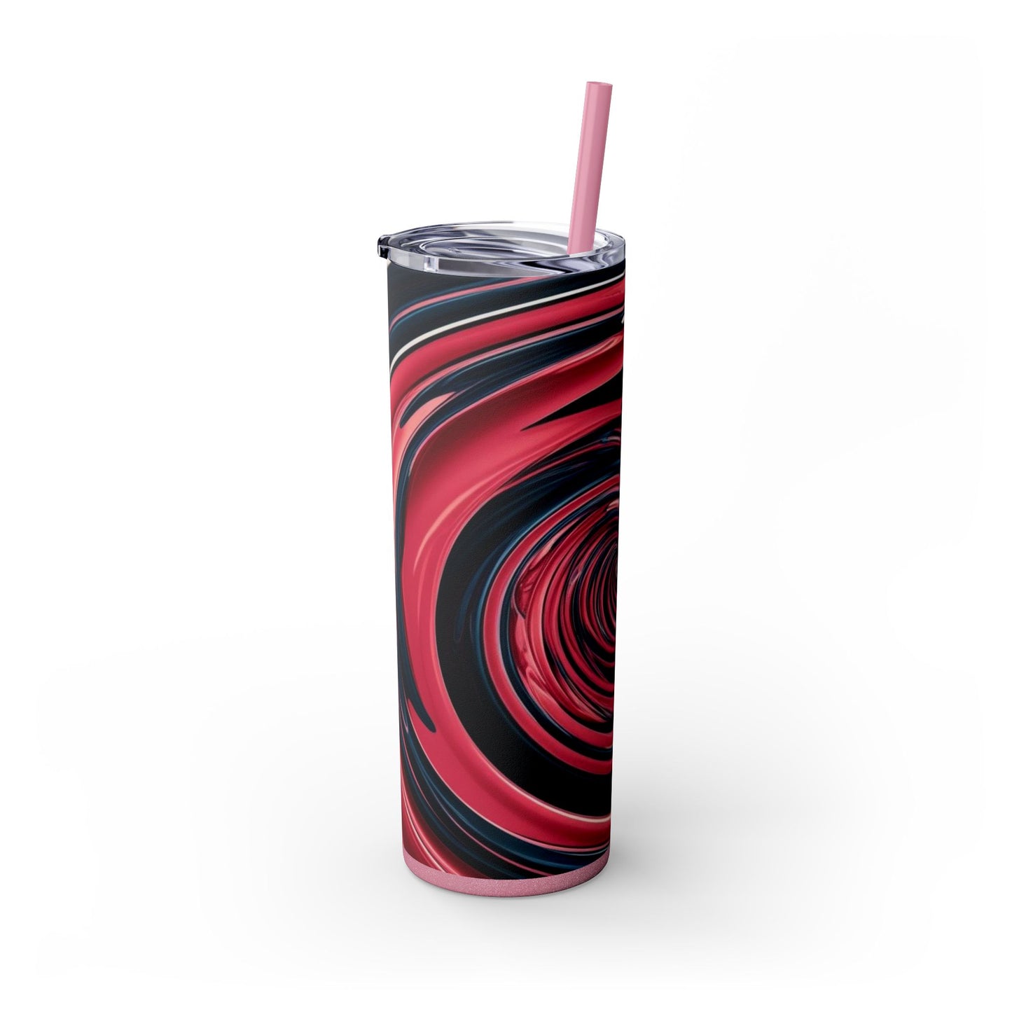 Optical Illusion Skinny Tumbler with Straw, 20oz