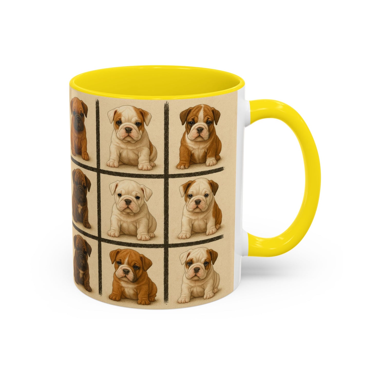 Bulldog puppies Accent Coffee Mug - Perfect Gift for Dog Lovers