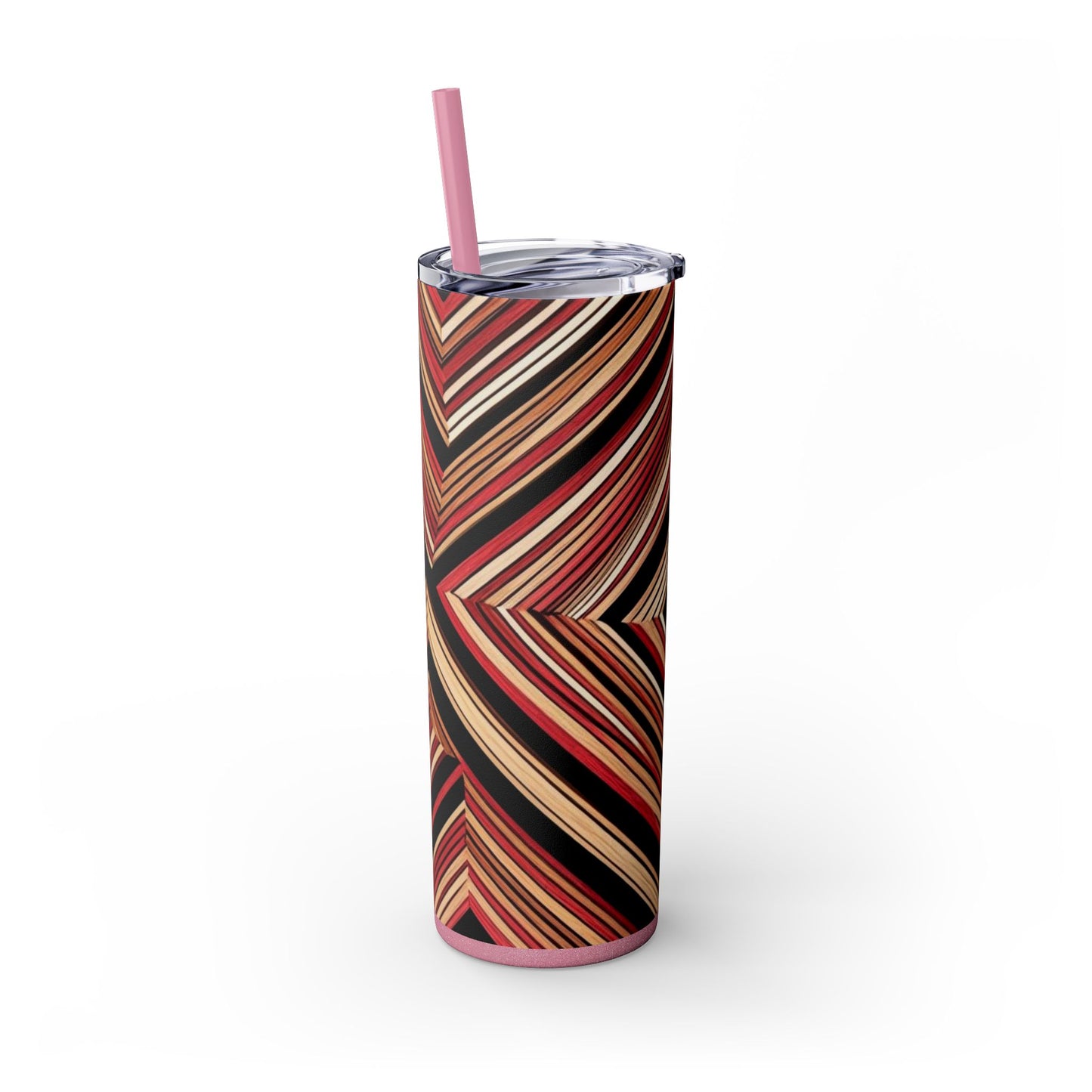 Optical Illusion Skinny Tumbler with Straw, 20oz