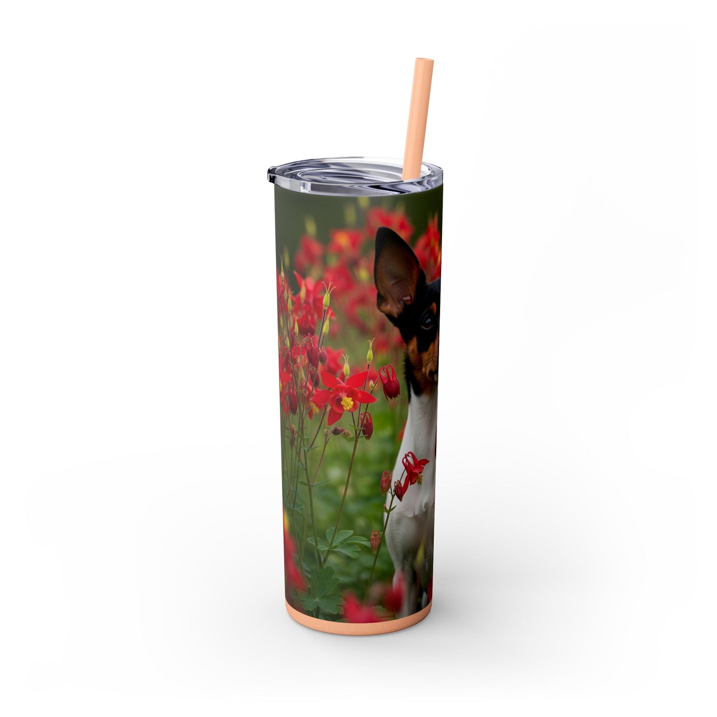 Toy Fox Terrier Tumbler with Straw, 20oz