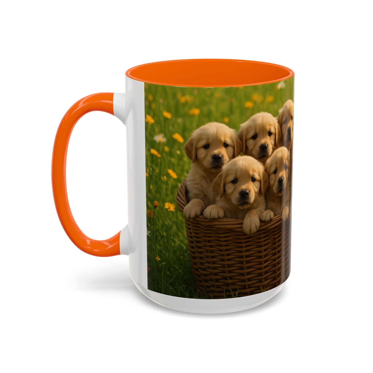 Golden Retriever puppies Accent Coffee Mug - Perfect Gift for Dog Lovers