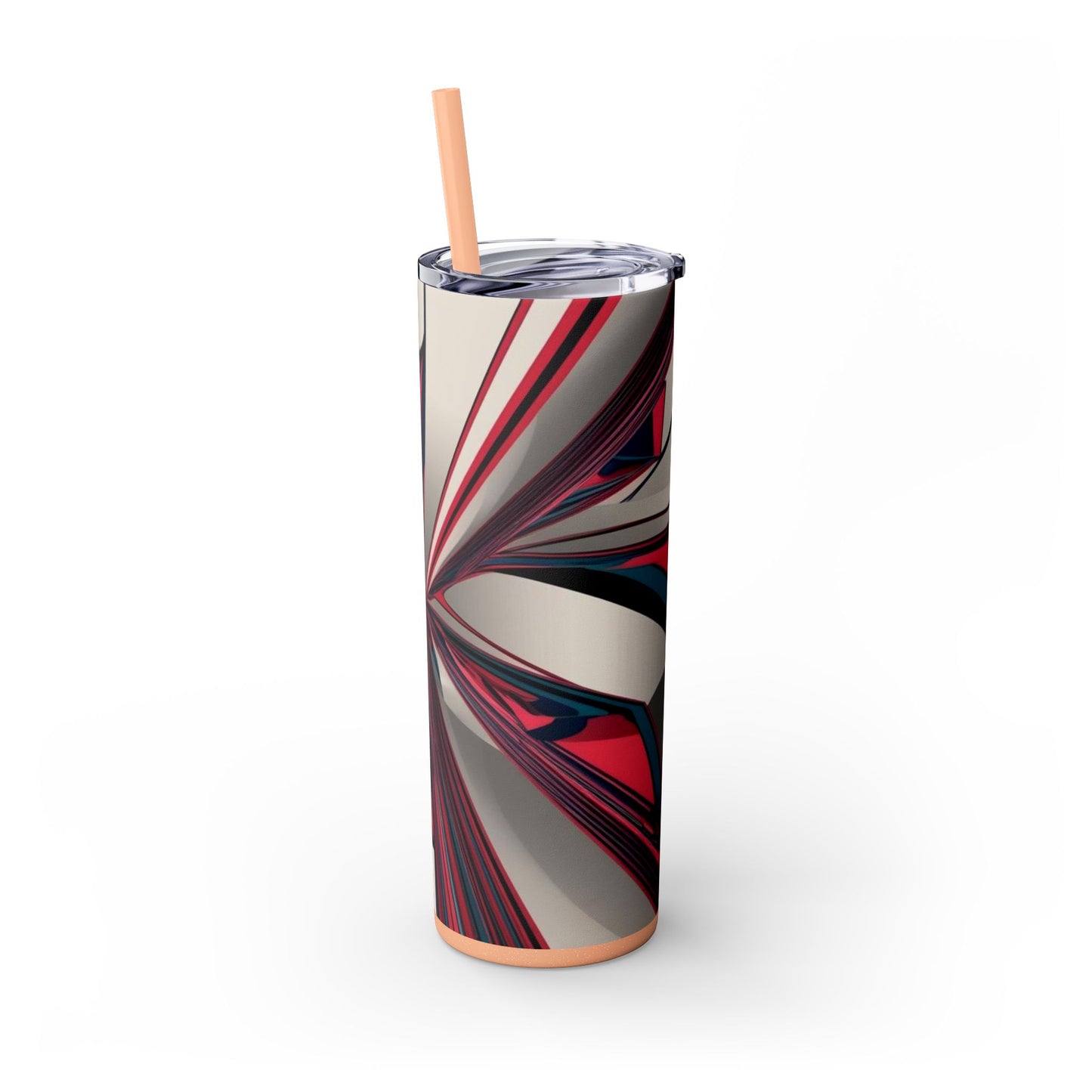 Optical Illusion Skinny Tumbler with Straw, 20oz