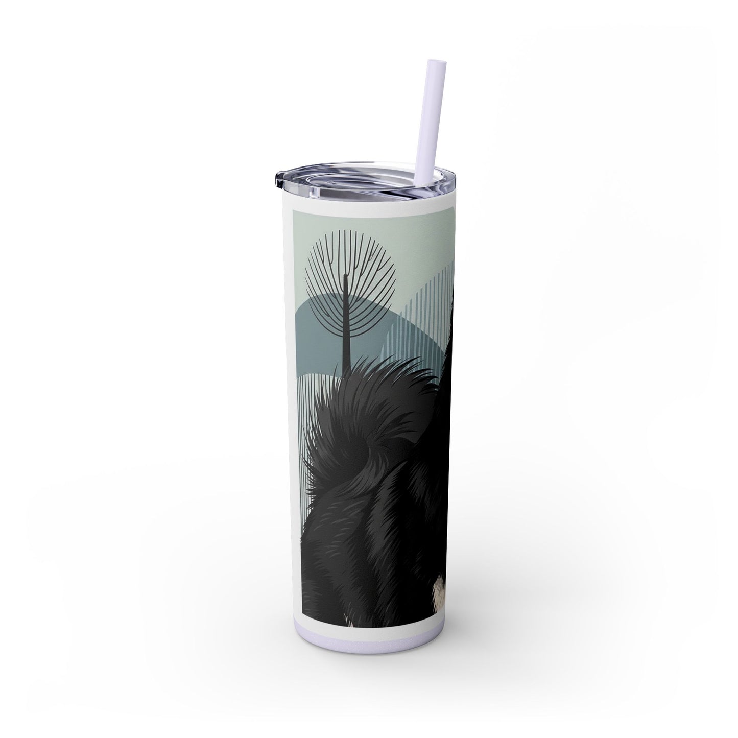 Swedish Lapphund Skinny Tumbler with Straw, 20oz