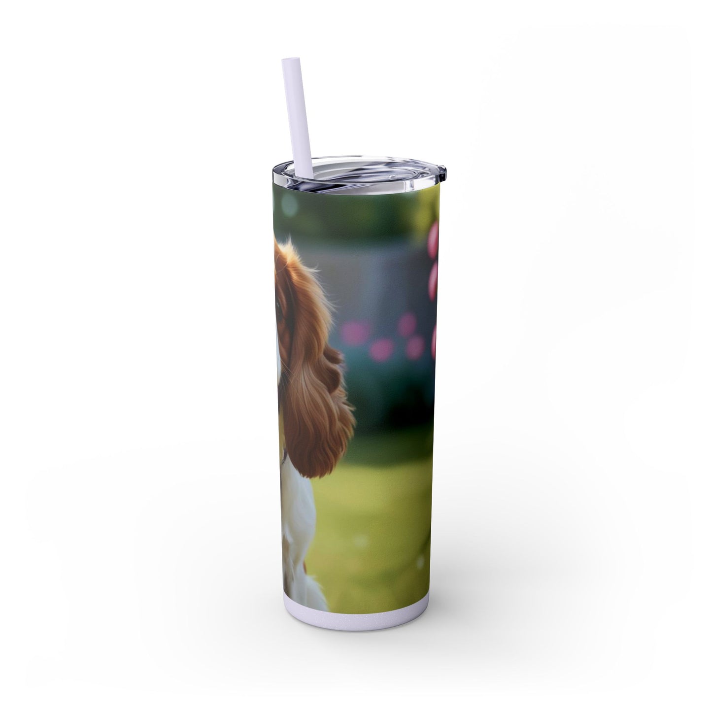 King Charles Spaniel Tumbler with Straw, 20oz