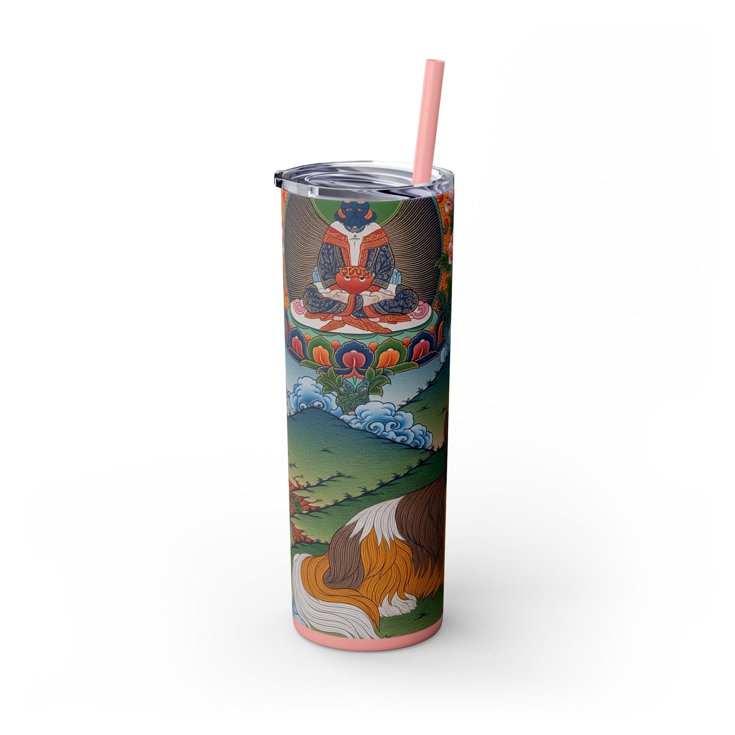 Lhasa Apso Skinny Tumbler with Straw, 20oz