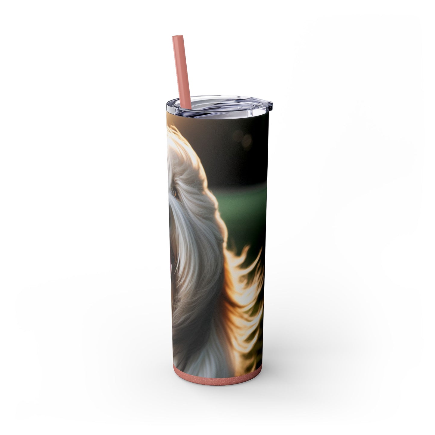 Bearded Collie Tumbler with Straw, 20oz