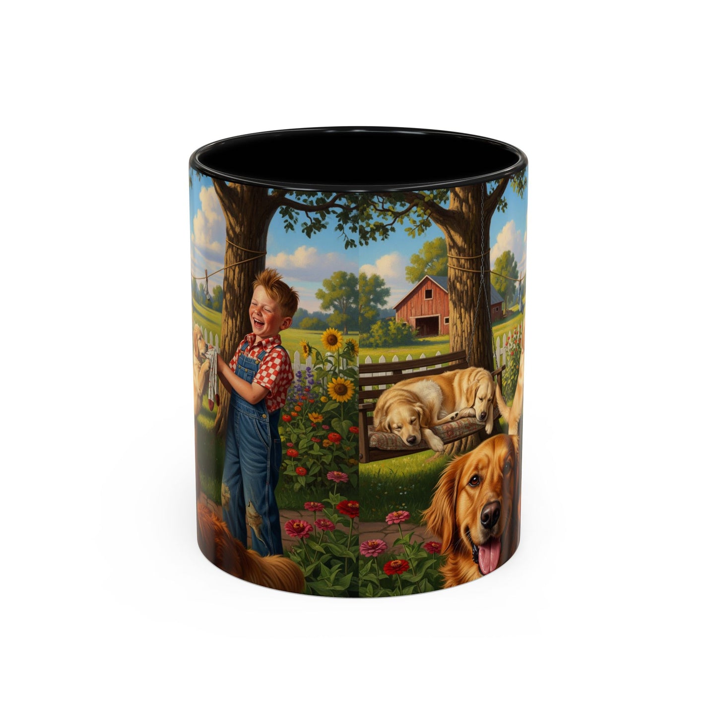 Golden Retriever Accent Coffee Mug - Perfect Gift for Dog Lovers