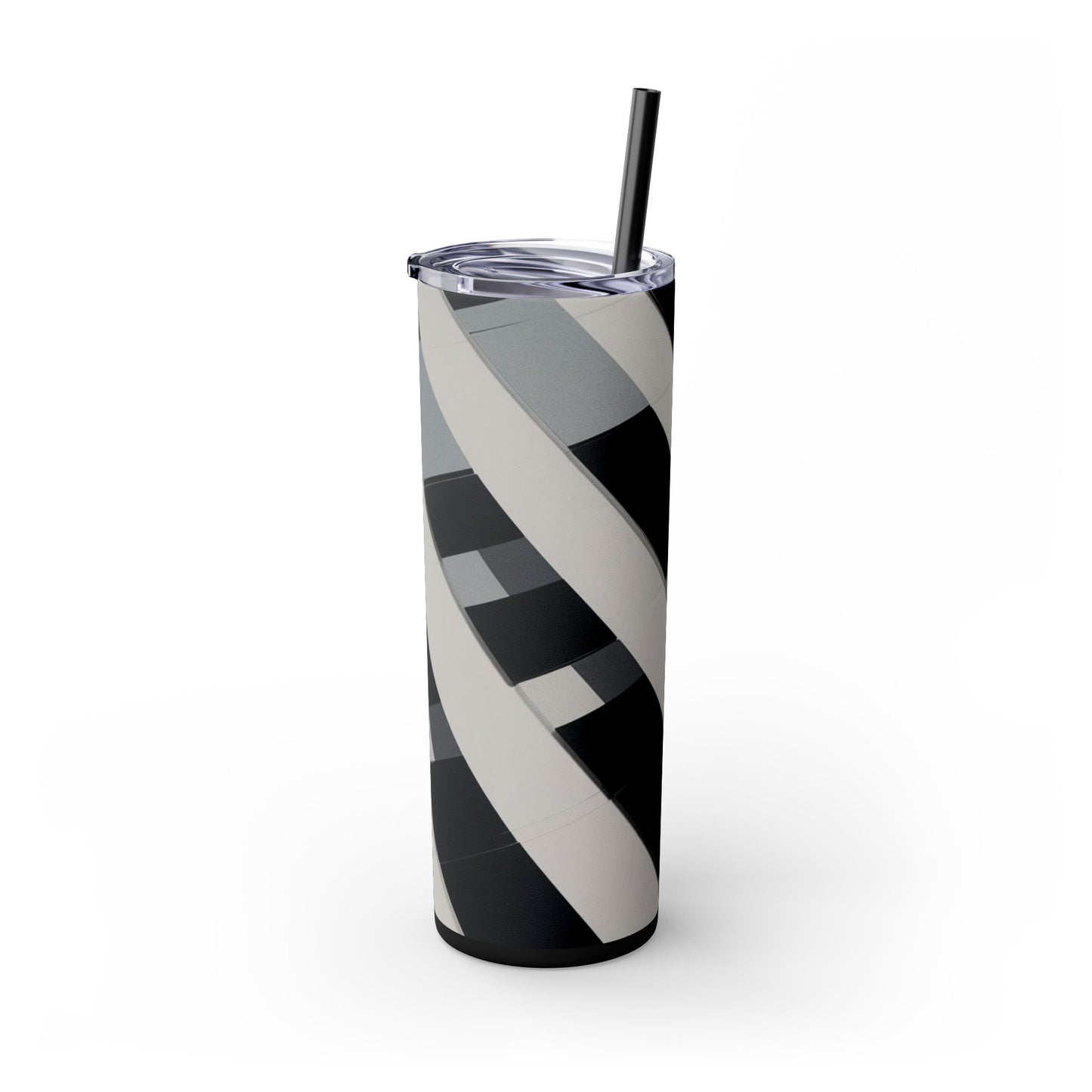 Optical Illusion Skinny Tumbler with Straw, 20oz
