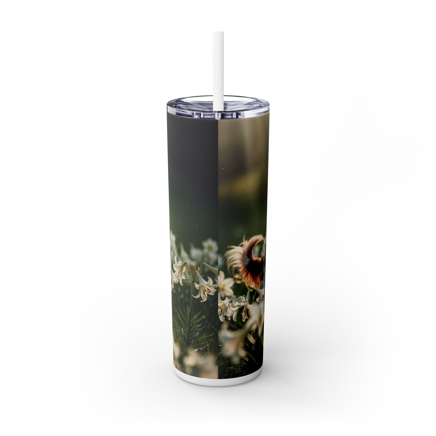 Irish Red and White Setter Tumbler with Straw, 20oz
