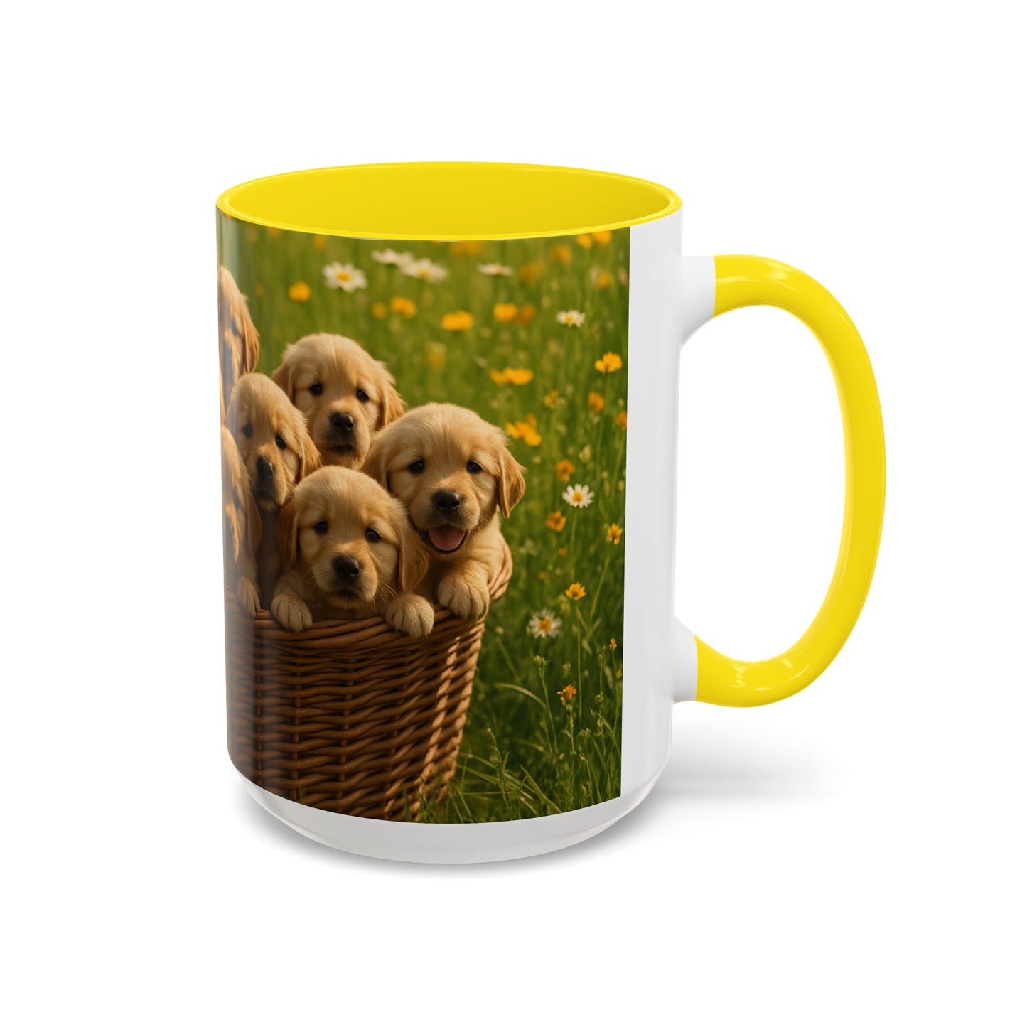 Golden Retriever puppies Accent Coffee Mug - Perfect Gift for Dog Lovers