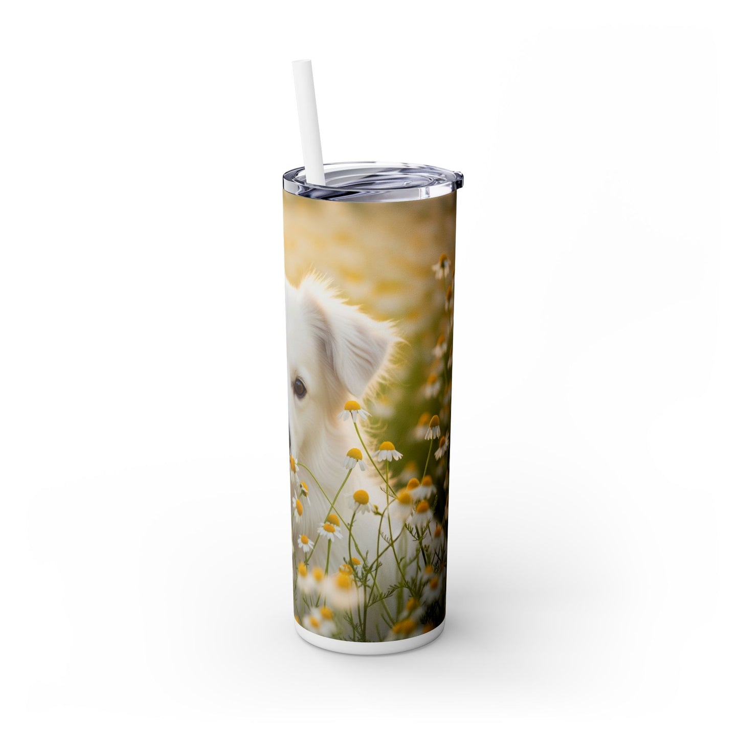 Russkaya Tsvetnaya Bolonka Tumbler with Straw, 20oz