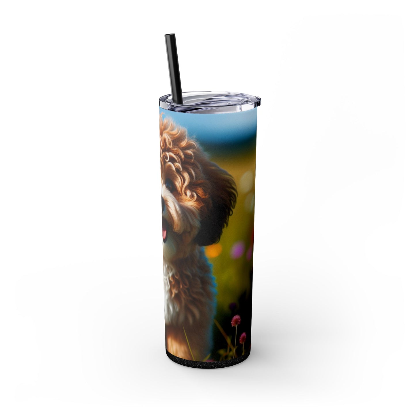 Russkaya Tsvetnaya Bolonka Tumbler with Straw, 20oz