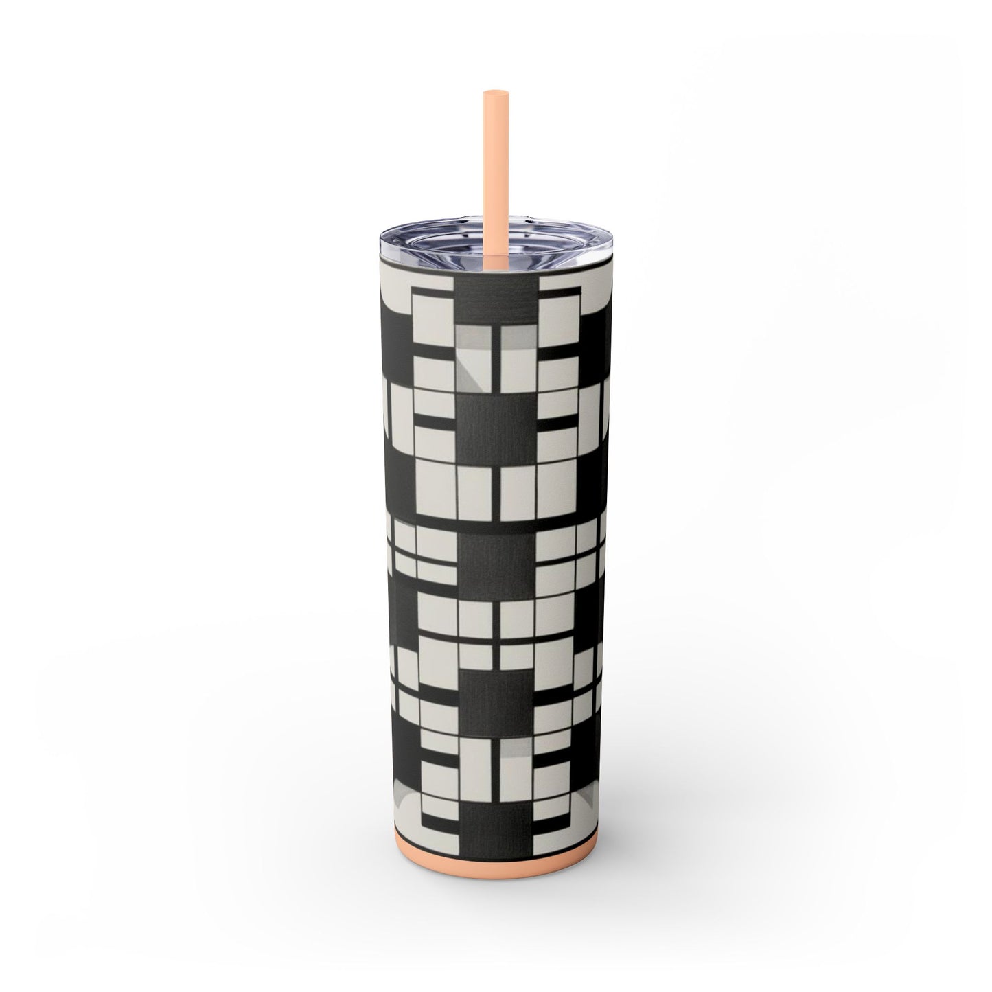 Optical Illusion Skinny Tumbler with Straw, 20oz