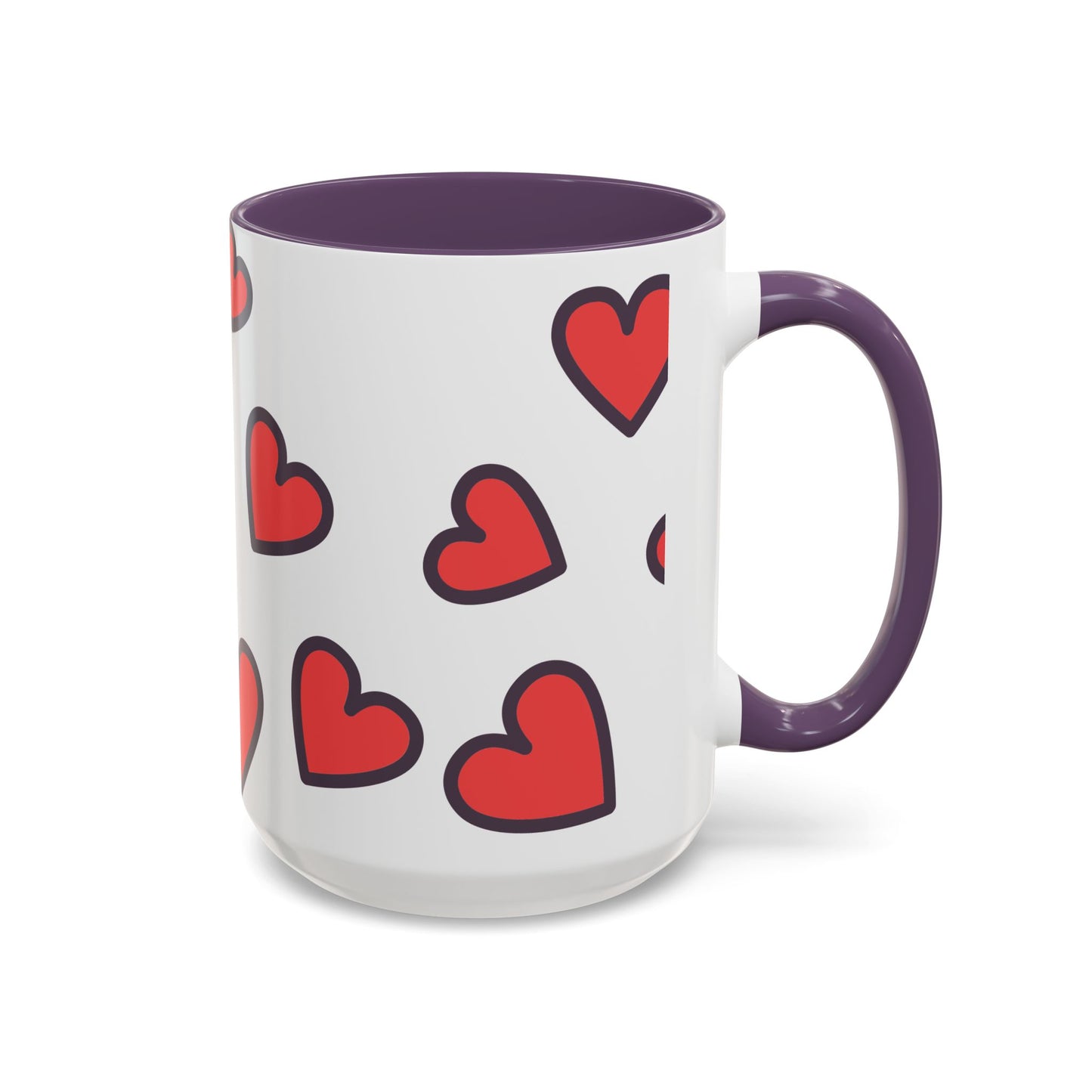 Hearts Accent Coffee Mug - Perfect Gift for Dog Lovers