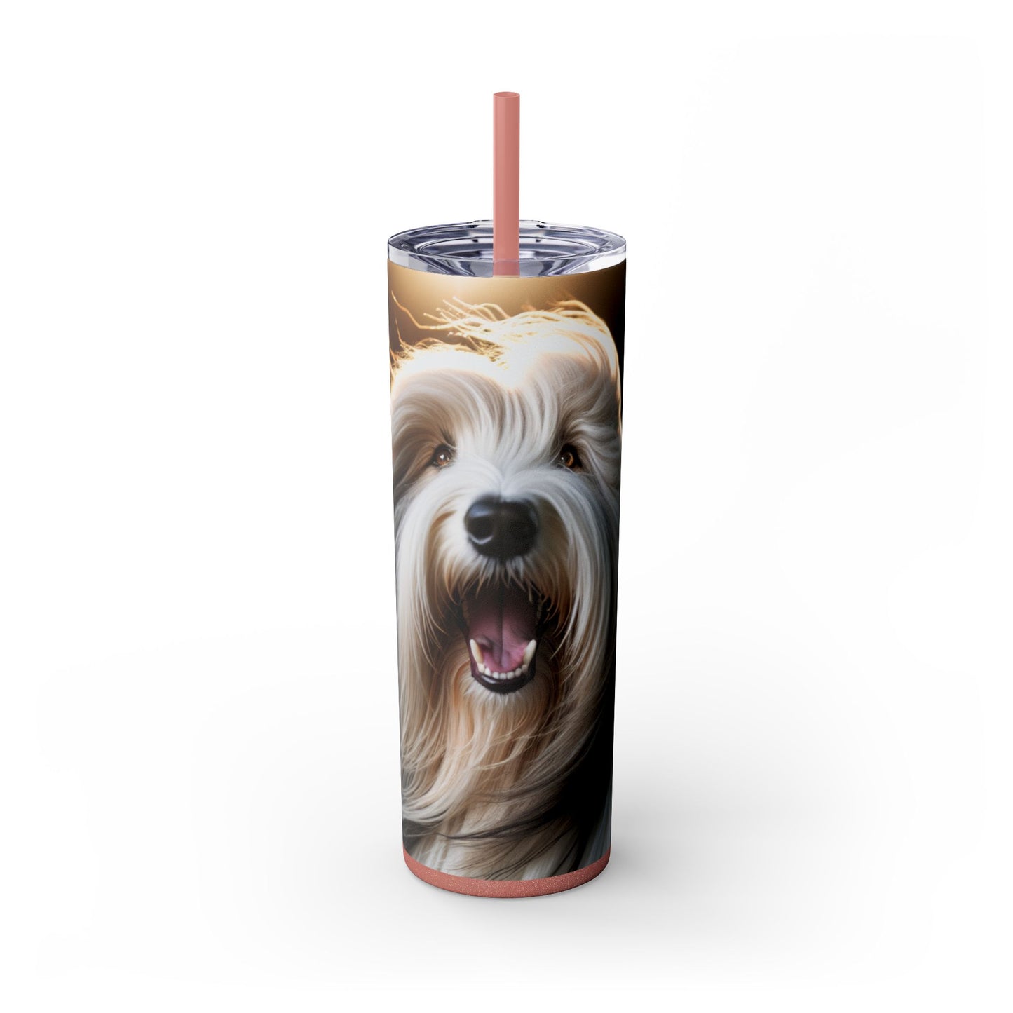 Bearded Collie Tumbler with Straw, 20oz