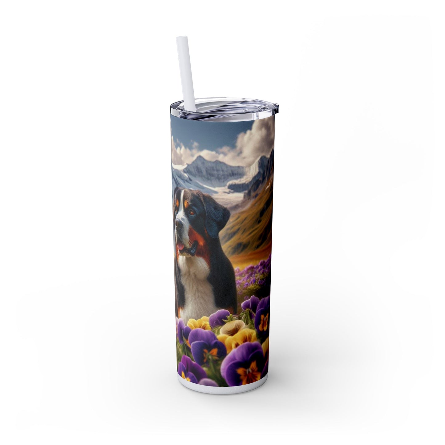 Greater Swiss Mountain Dog Tumbler with Straw, 20oz