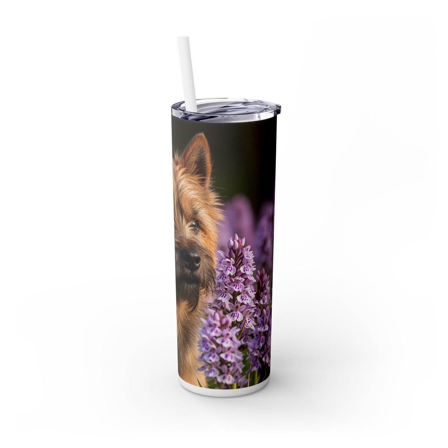 Cairn Terrier Skinny Tumbler with Straw, 20oz