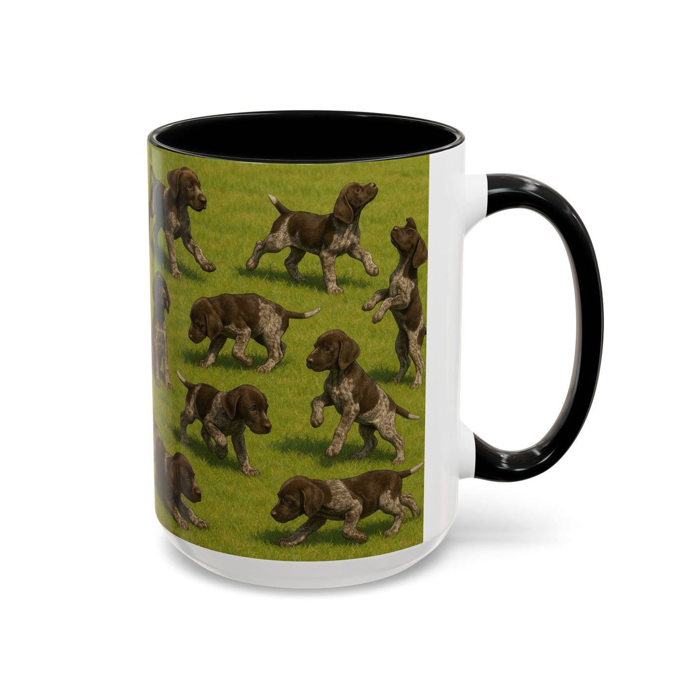 German Shorthaired Pointer puppies Accent Coffee Mug - Perfect Gift for Dog Lovers