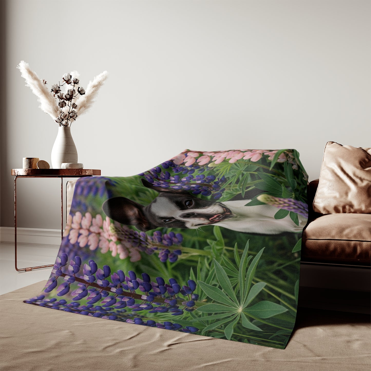 Boston Terrier Sweatshirt Blanket
