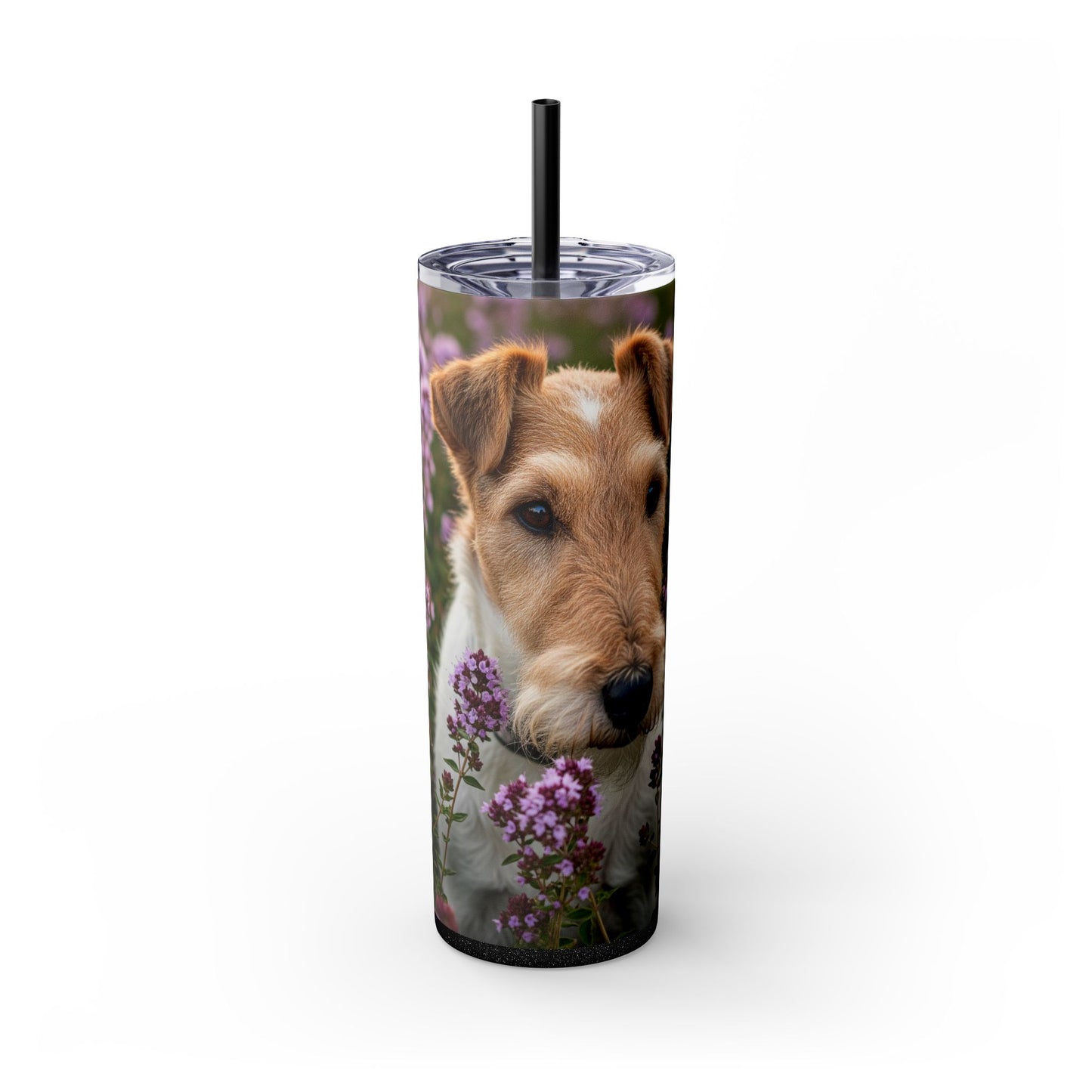 Fox Terrier Tumbler with Straw, 20oz