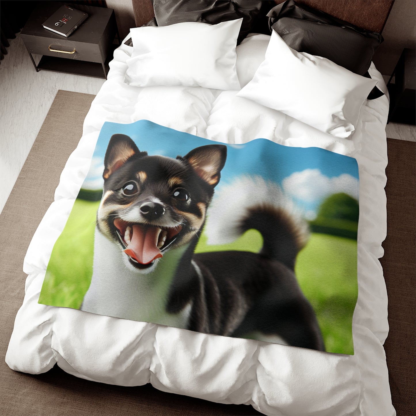 Japanese Terrier Sweatshirt Blanket