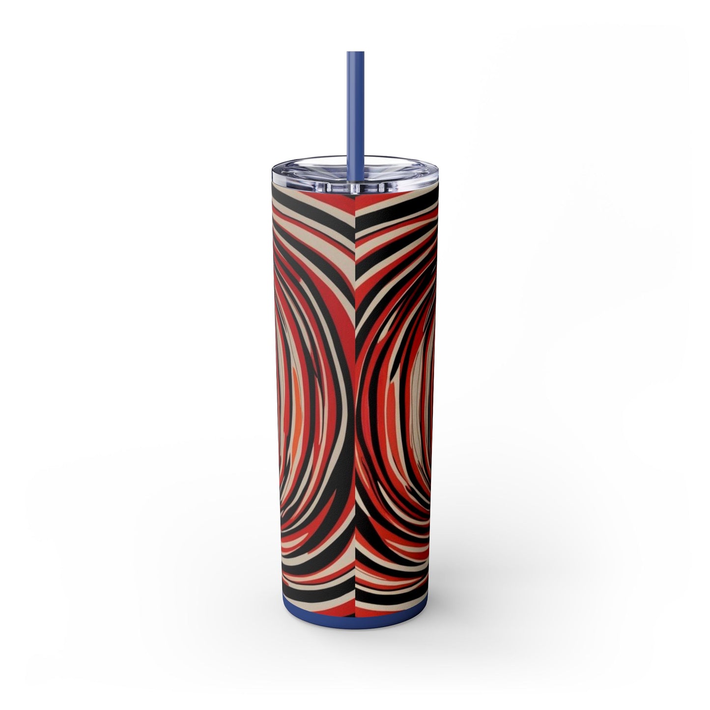 Optical Illusion Skinny Tumbler with Straw, 20oz