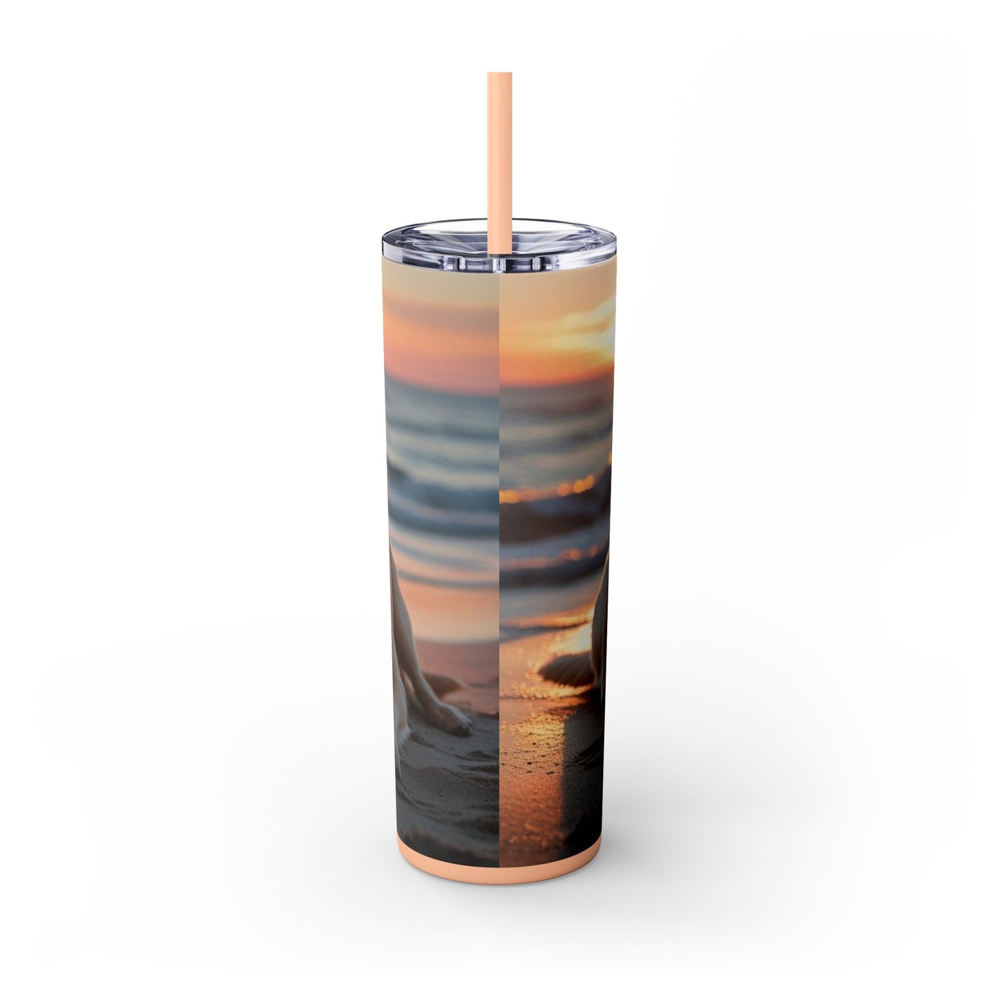 Labrador Retriever Love Skinny Tumbler with Straw, 20oz