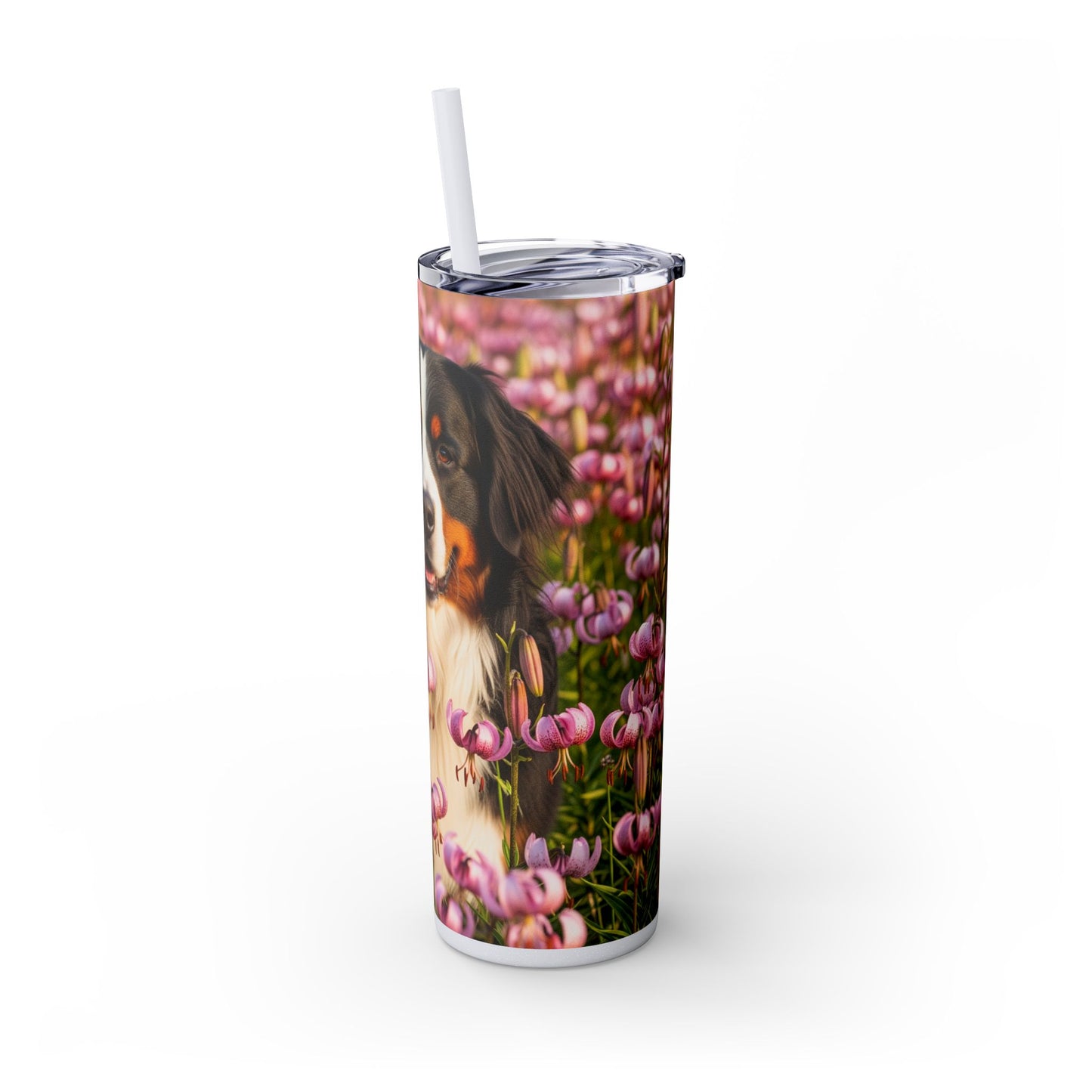 Bernese Mountain Dog Tumbler with Straw, 20oz