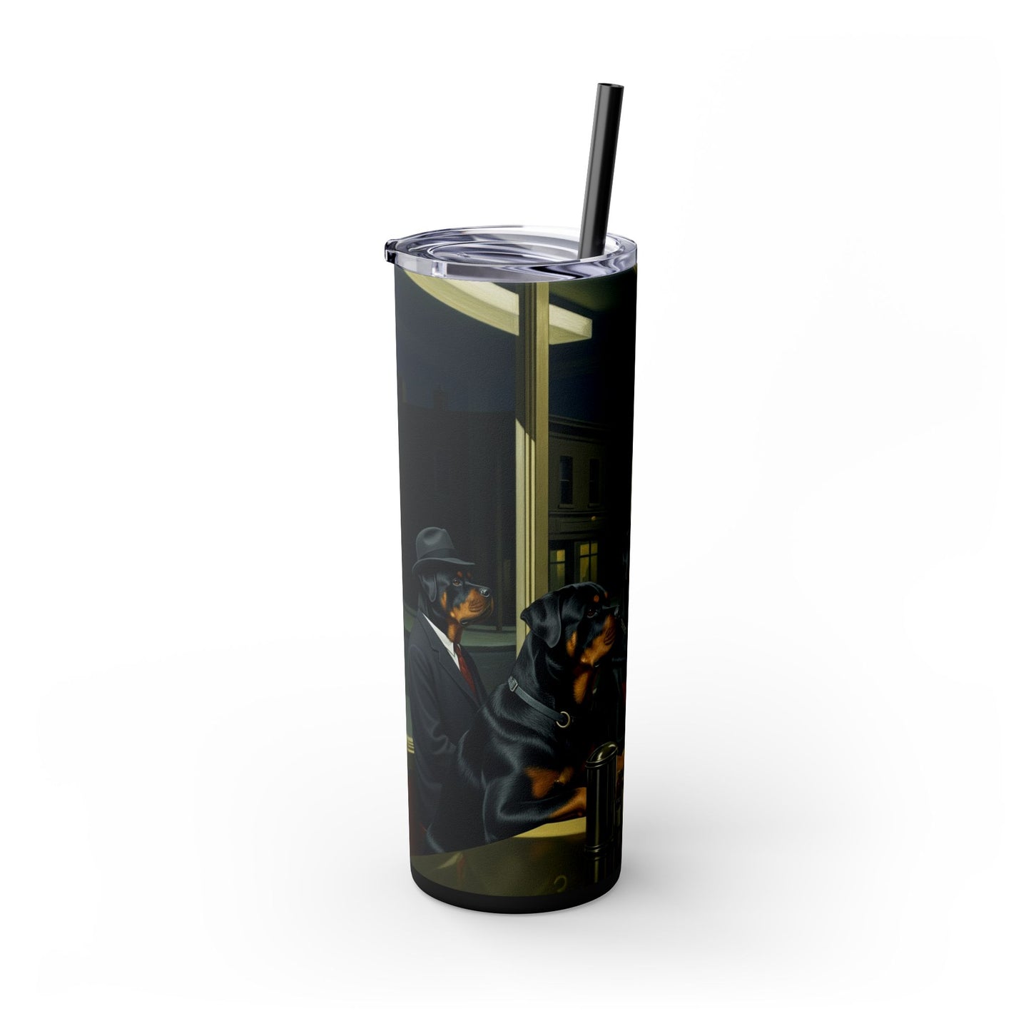 Rottweiler Tumbler with Straw, 20oz