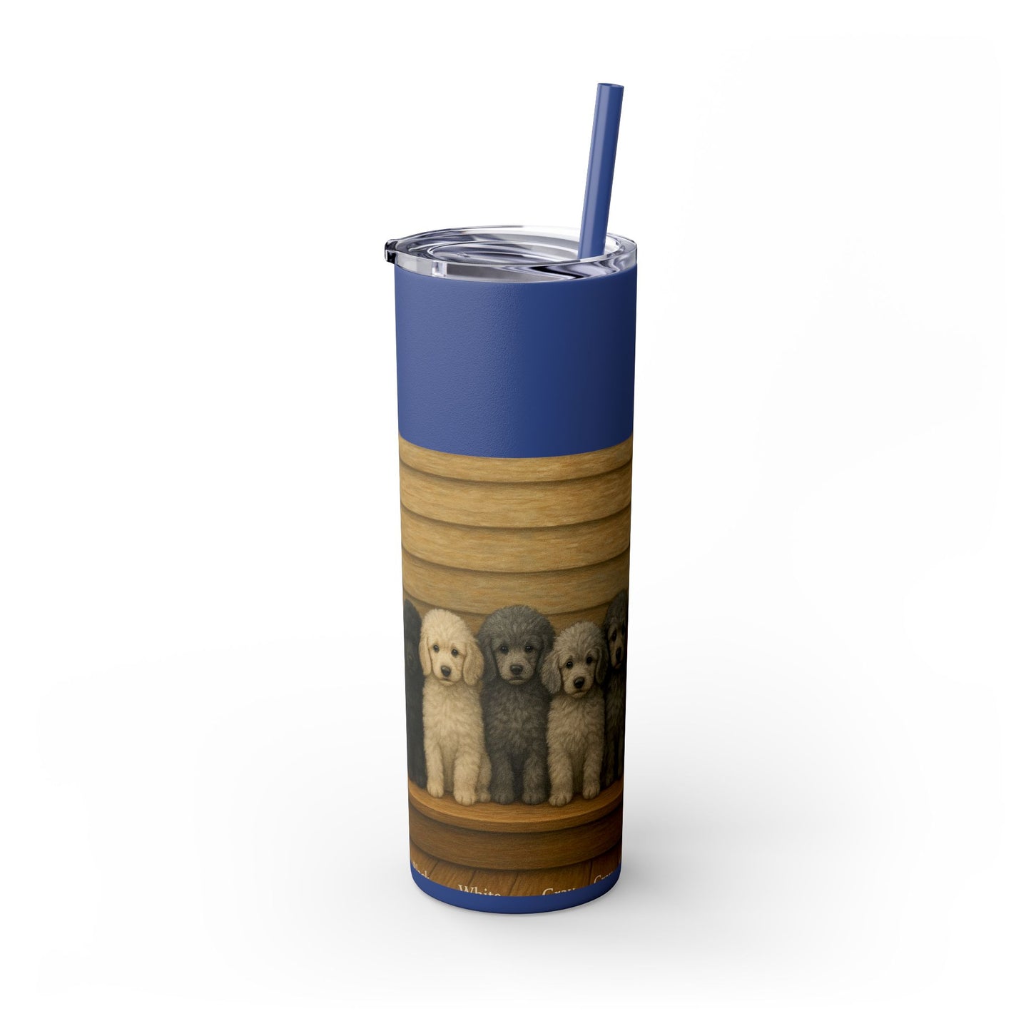 Poodle puppies Tumbler with Straw, 20oz
