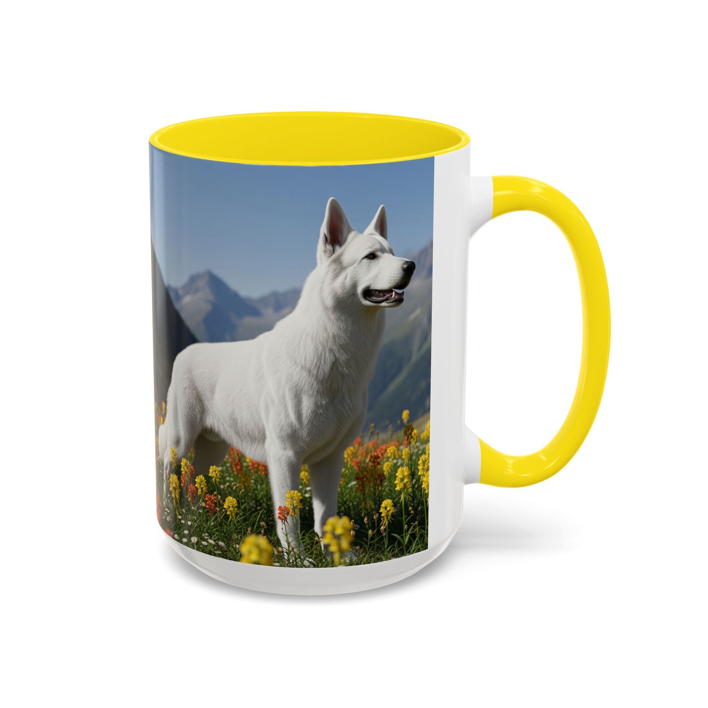 White Swiss Shepherd Dog Accent Coffee Mug - Perfect Gift for Dog Lovers