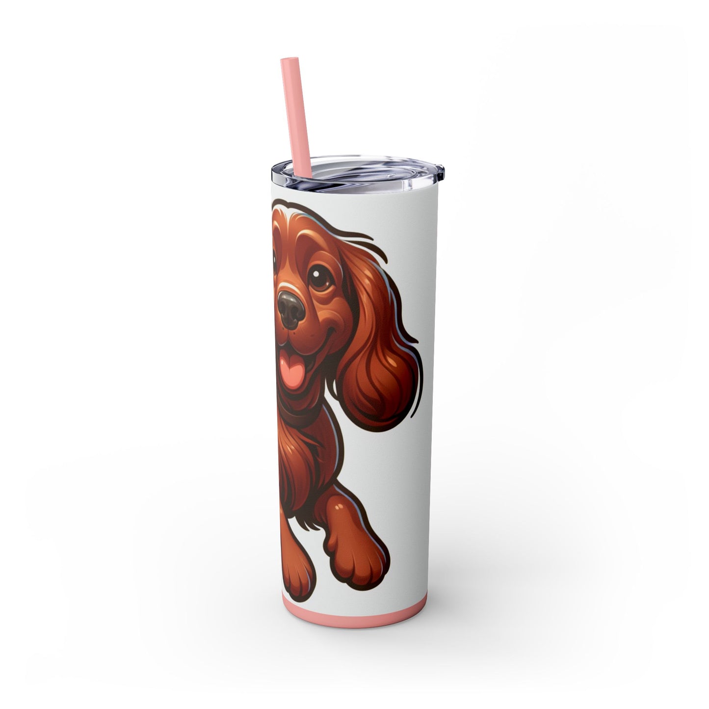 Sussex Spaniel Skinny Tumbler with Straw, 20oz