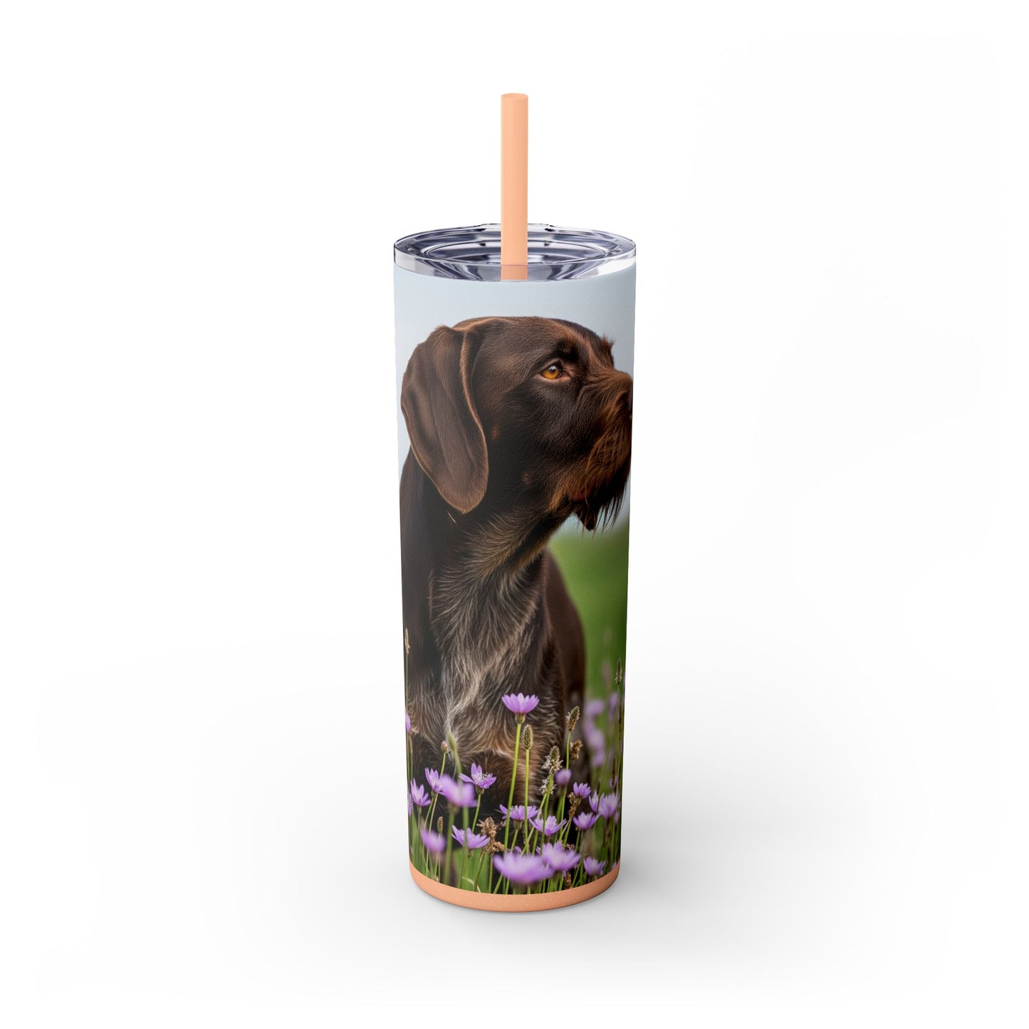 German Wirehaired Pointer Tumbler with Straw, 20oz