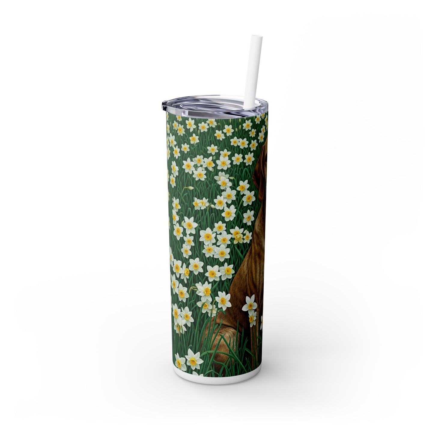 Porcelaine Tumbler with Straw, 20oz