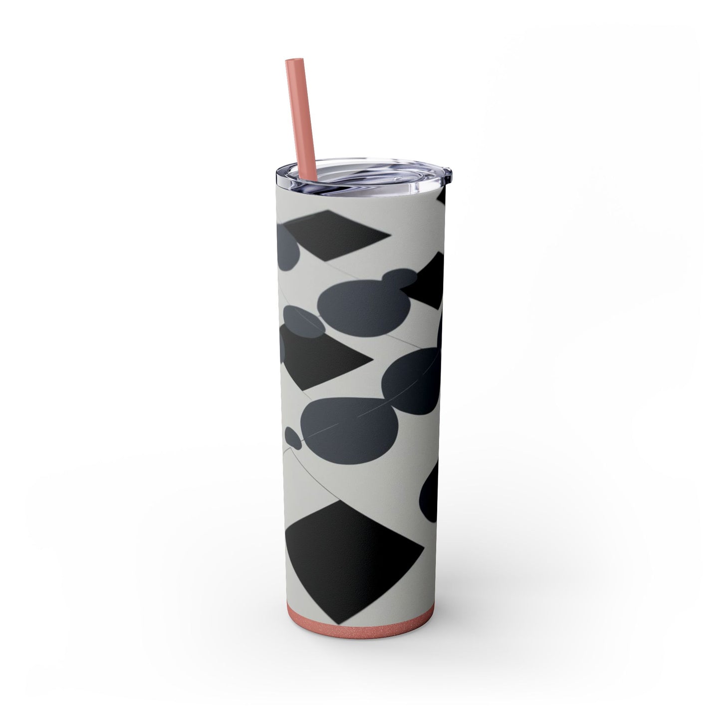 Optical Illusion Skinny Tumbler with Straw, 20oz