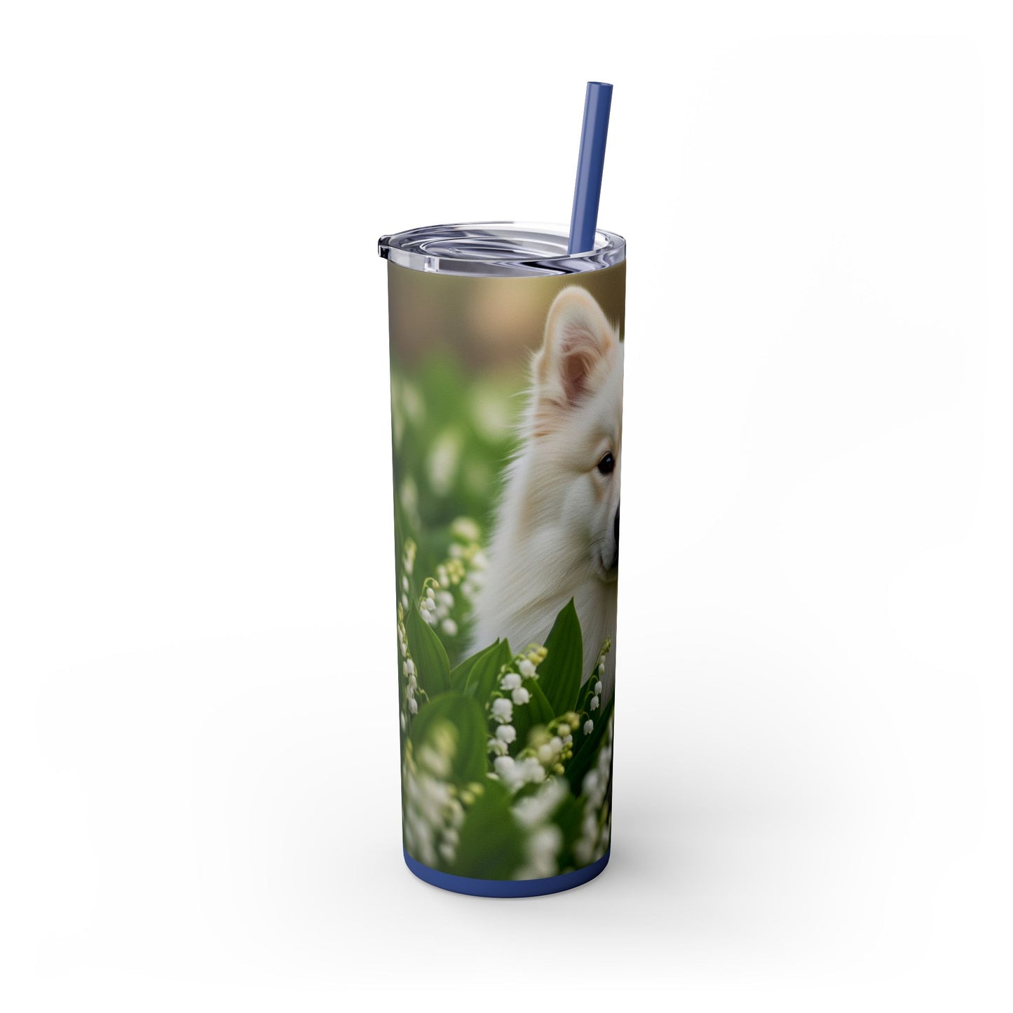 Finnish Lapphund Skinny Tumbler with Straw, 20oz