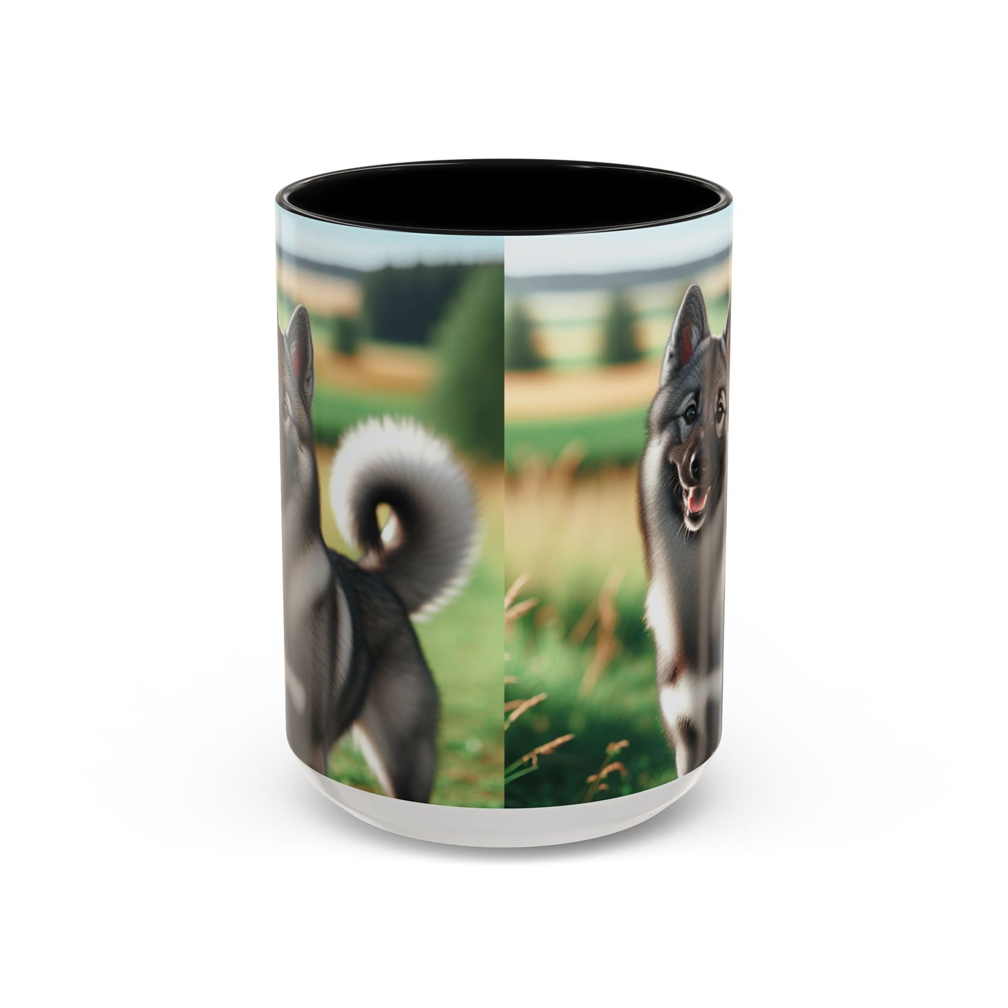 Norwegian Elkhound Accent Coffee Mug - Perfect Gift for Dog Lovers