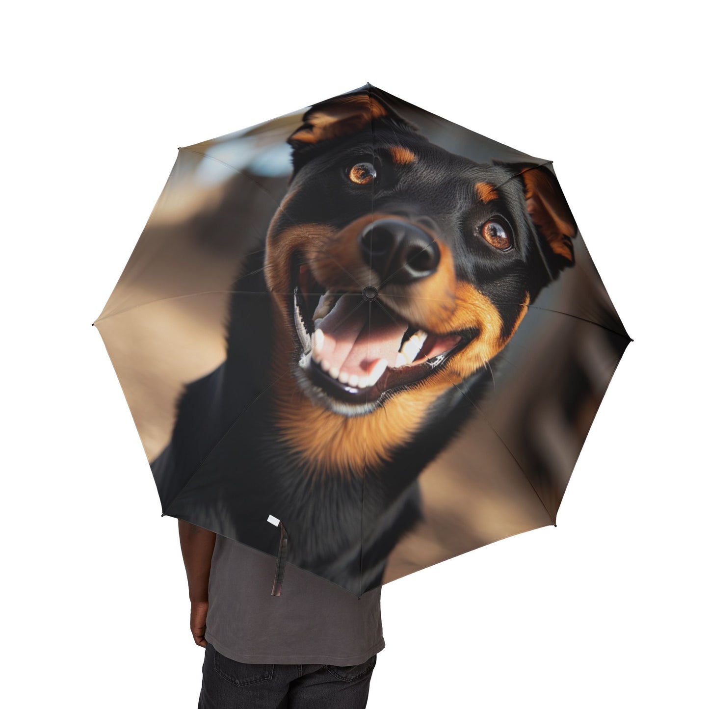 Working Kelpie Semi-Automatic Foldable Umbrella