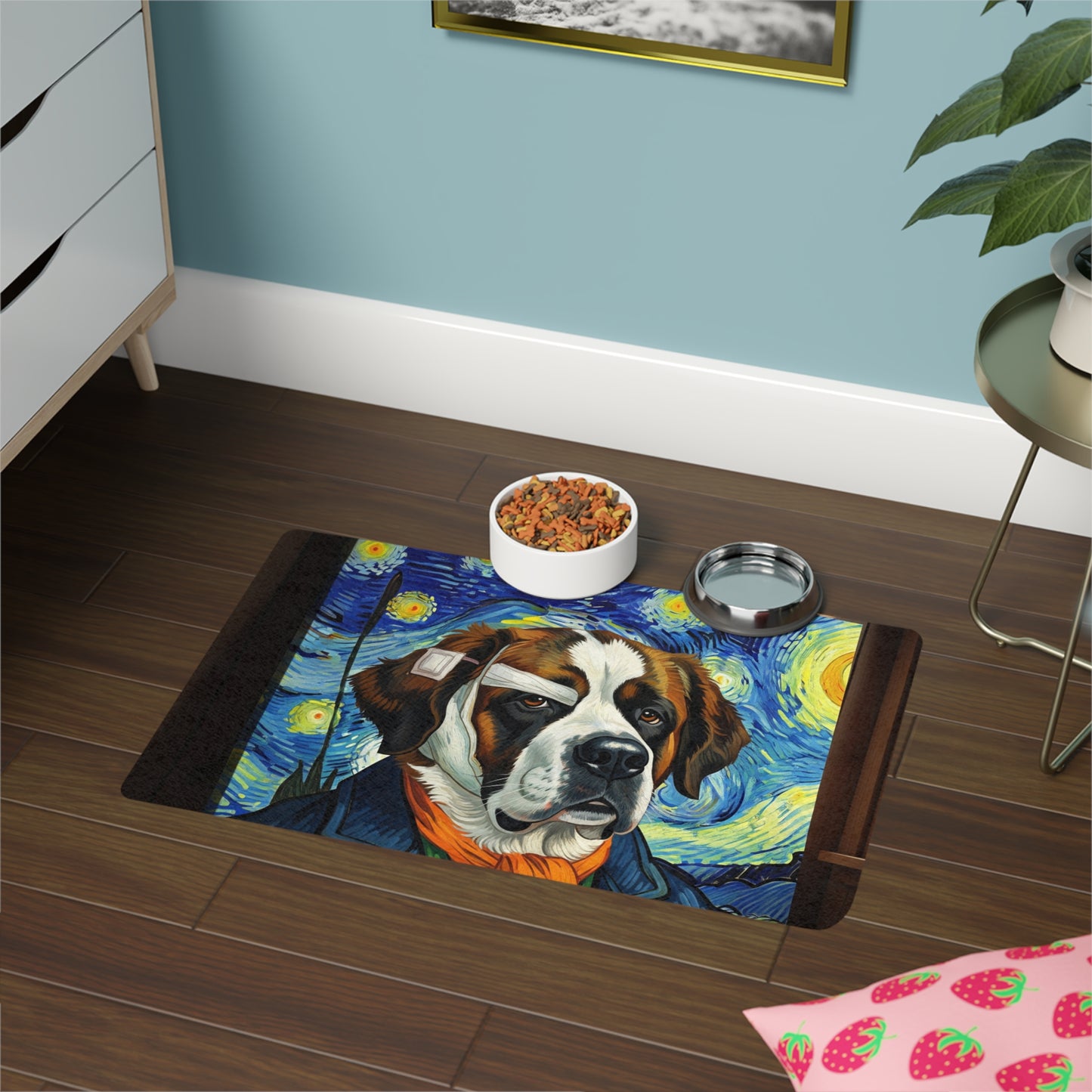 Pet Food Mat (12x18) - Saint Bernard