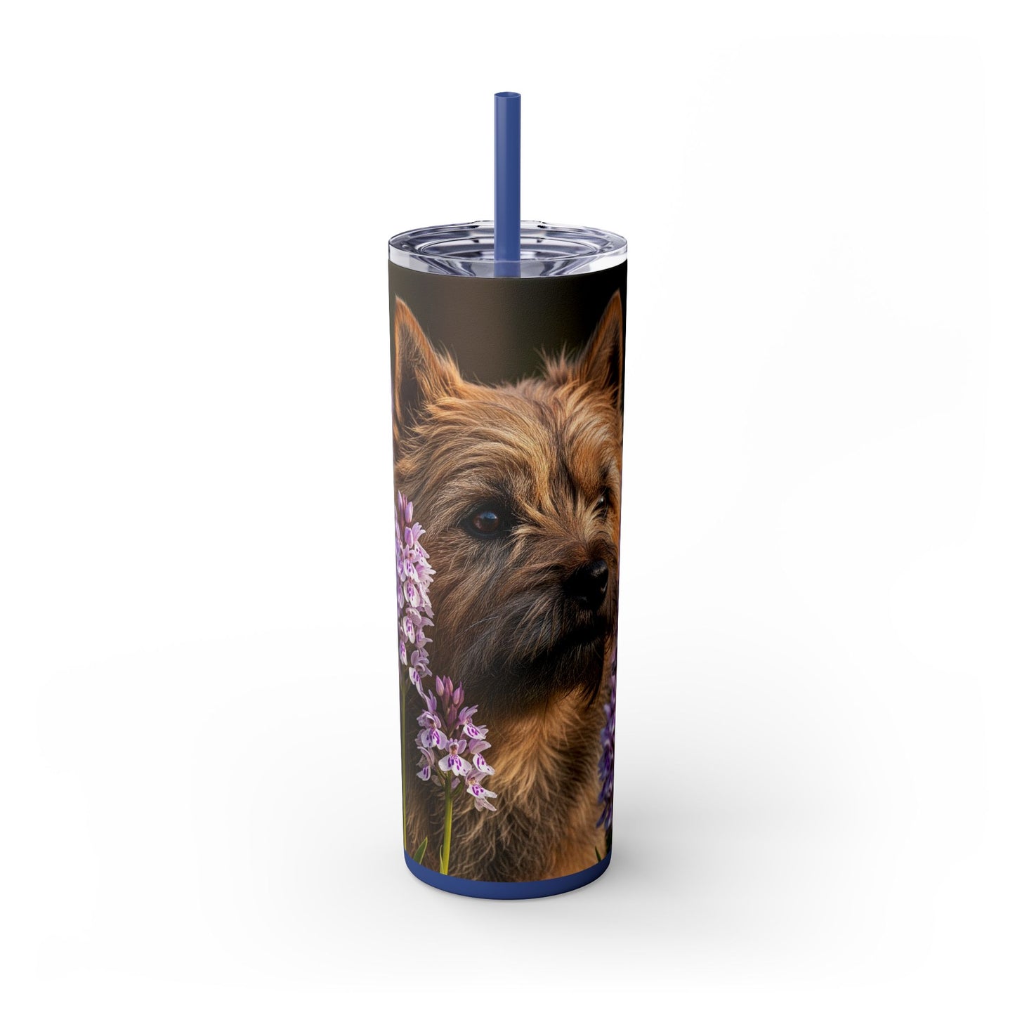 Cairn Terrier Skinny Tumbler with Straw, 20oz