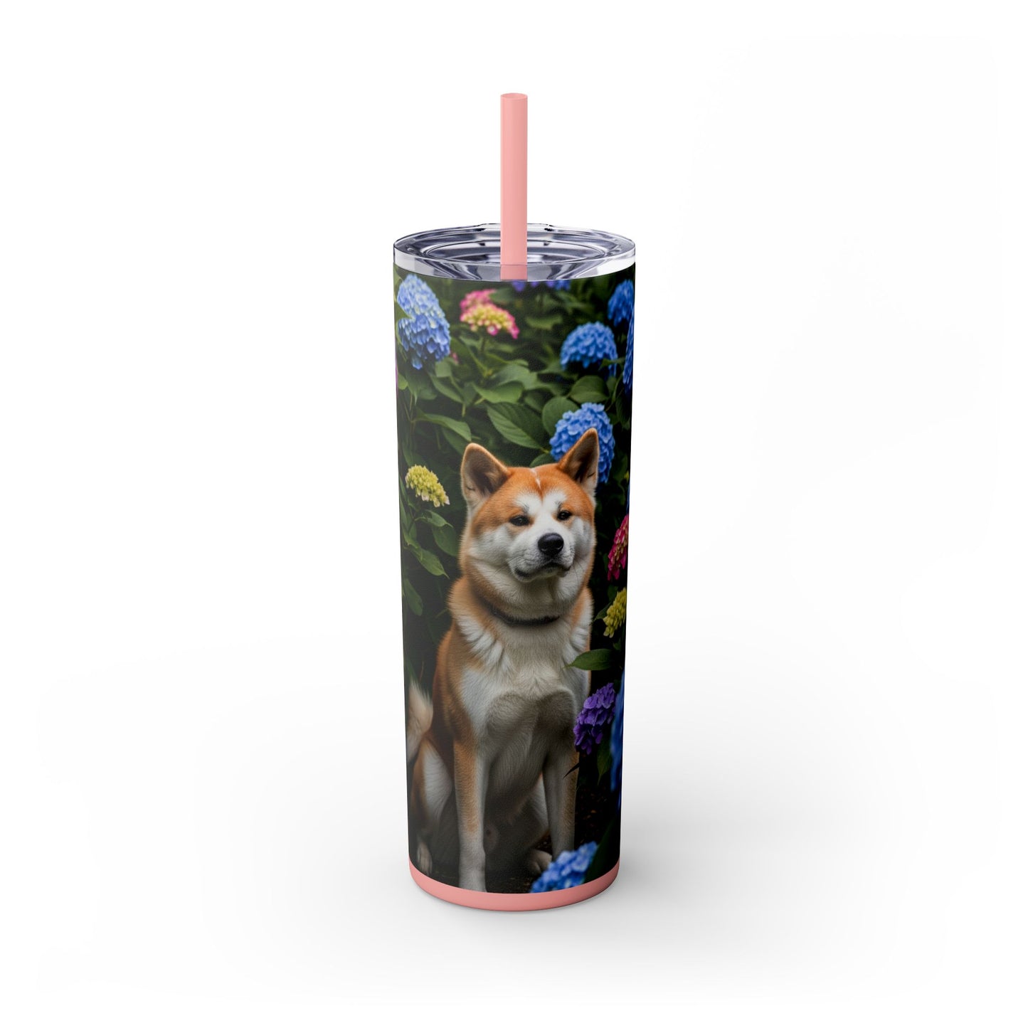 Akita Skinny Tumbler with Straw, 20oz
