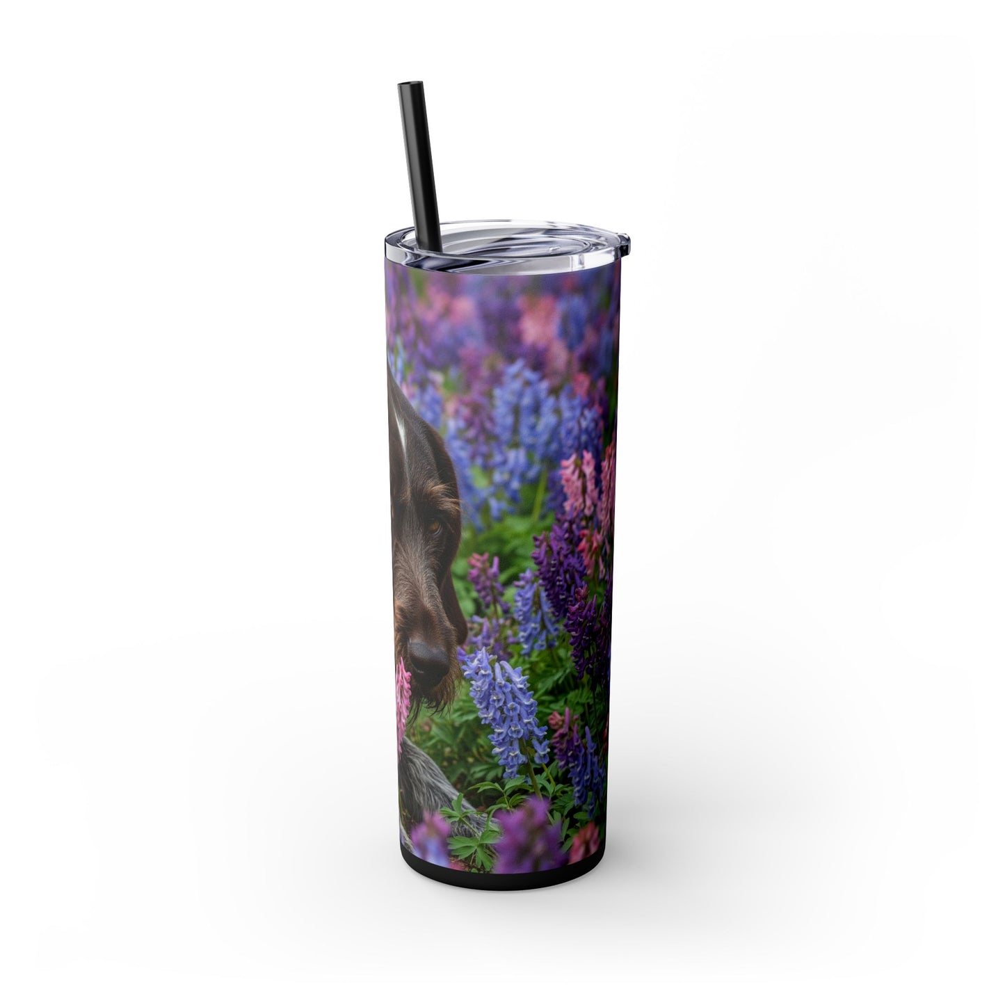 Wirehaired Slovakian Pointer Skinny Tumbler with Straw, 20oz