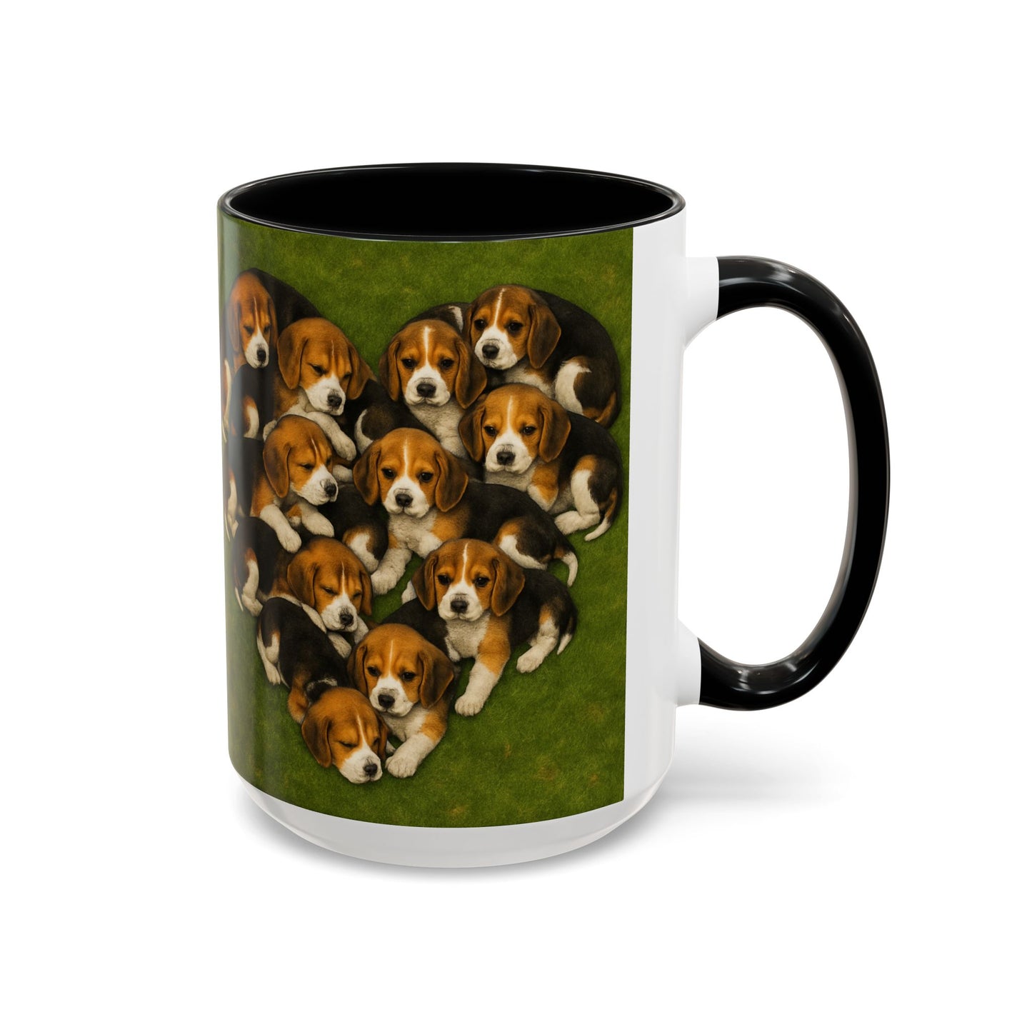 Beagle puppies Accent Coffee Mug - Perfect Gift for Dog Lovers